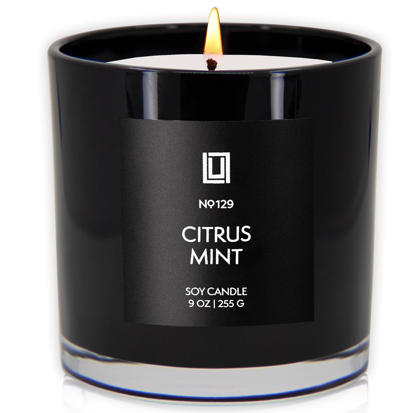 Lulu Candles | Citrus Mint | Smells Fresh & Citrusy | Luxury Scented Soy Jar Candle | Hand Poured in The USA | Highly Scented Long Lasting (9 Oz.)