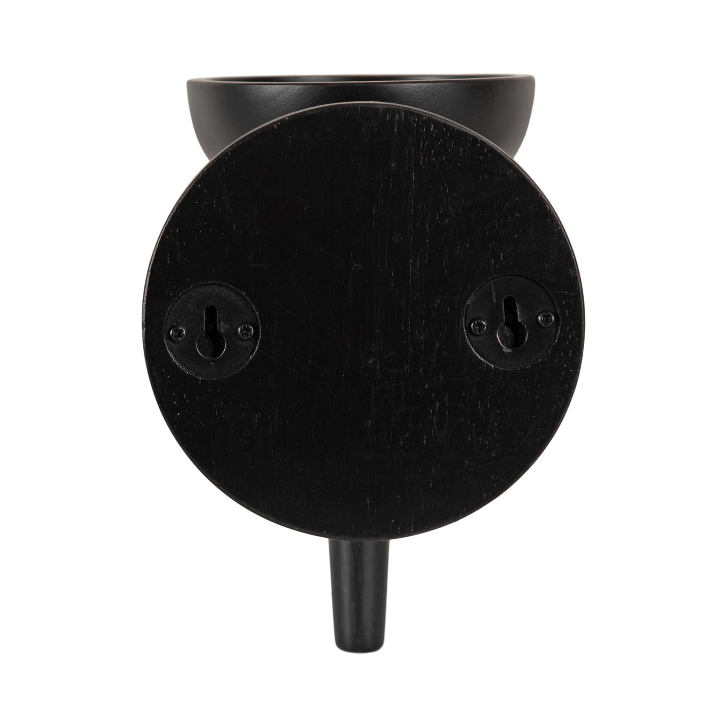 Kate and Laurel Shae Transitional Wooden Wall Sconce; 5 x 5 x 13; Black; Modern Candle Holder with Removable Glass Cylinder for Flameless Pillar Candles in Bedroom or Entryway