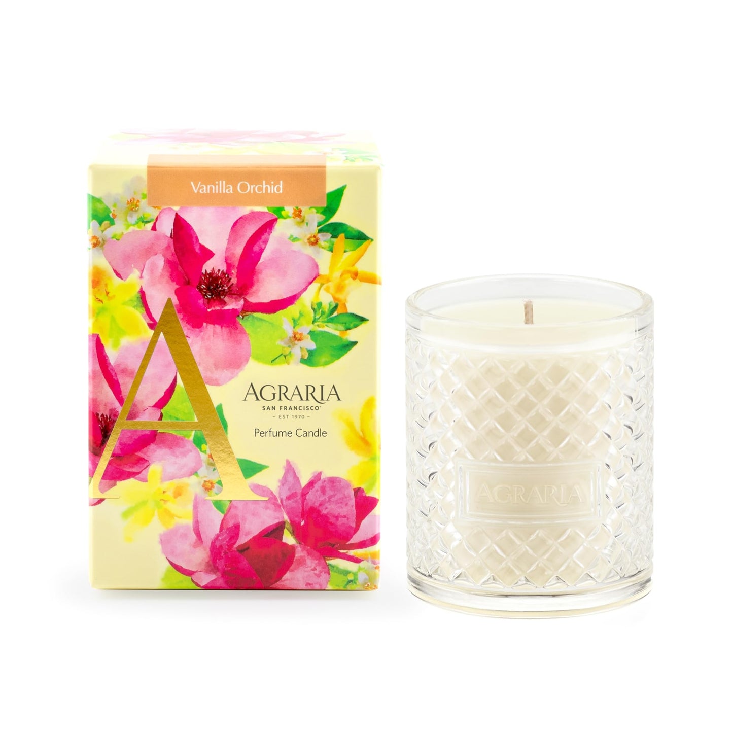 Agraria Vanilla Orchard Candle, 7 Oz, 40-50 Hours Flicker Time, Fresh Alluring Home Candle Decor, Sweet Rich Luxury Candles for Home