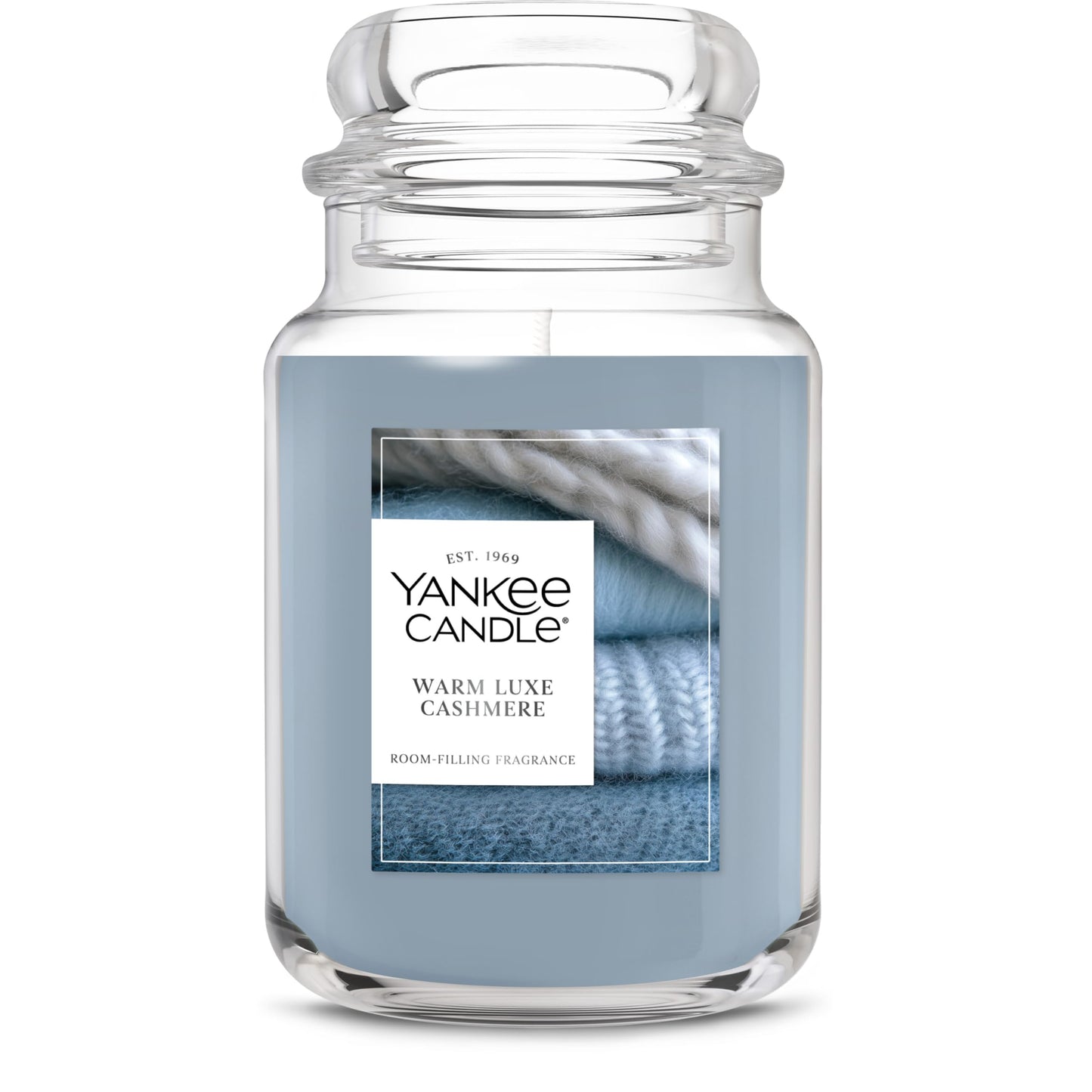 Yankee Candle Warm Luxe Cashmere, Scented Candle, 22oz Large Jar with up to 150 Hour Burn Time, Giftable
