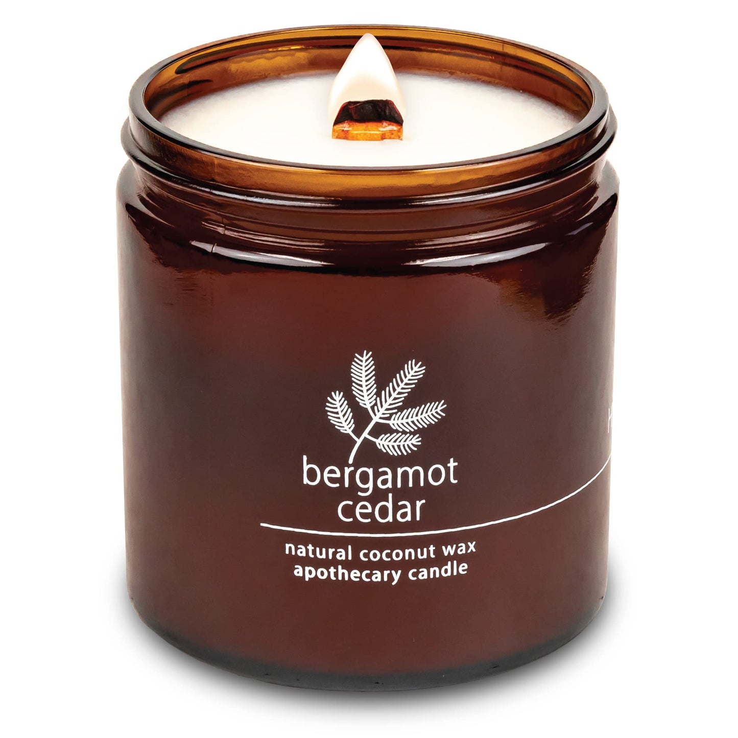 Hemlock Park Bergamot Cedar Apothecary Hand-Poured Scented Candle | Crackling Wood Wick, Botanical Fragrance & Coconut Wax | Up to 90 Hour Burn Time | 16 oz