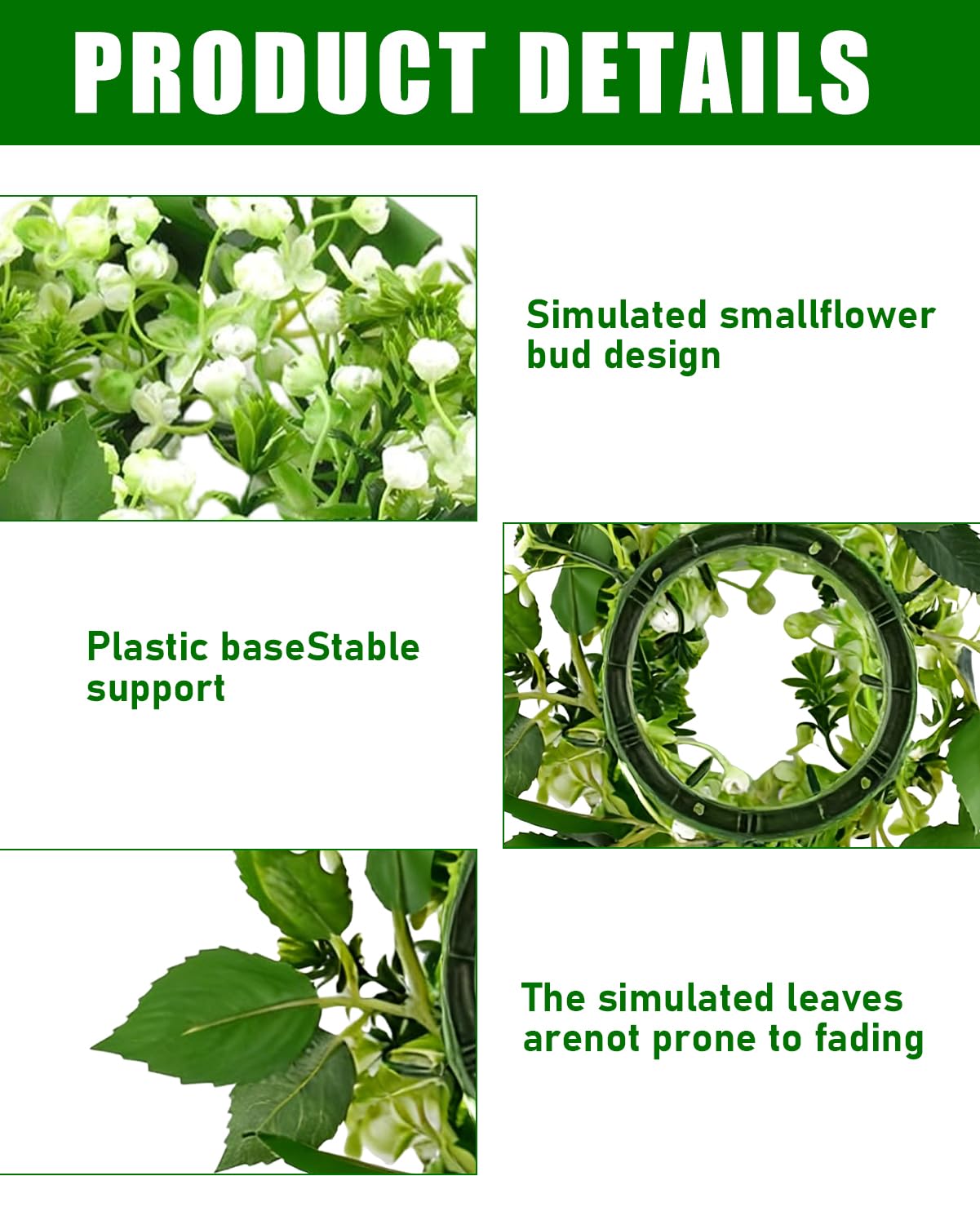 4 Pack Candle Rings Artificial Mini Greenery Wreaths for Candles 3 Inch Center Eucalyptus Floral Wreath for Wedding Centerpieces Party Home Table Window Decor White Green
