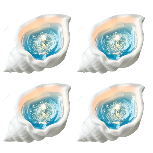 4 Pack Scented Candles for Home Small Candles Candles Gifts Sets for Women Men Birthday Thanksgiving Christmas Valentine's Mother's Day (Light Blue &Orange) (Fireworks)