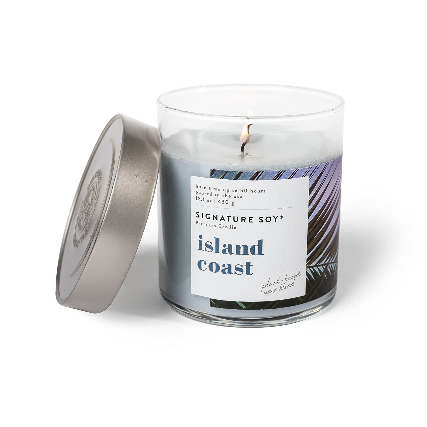 Signature Soy Lidded Island Coast Scented Candle, Large Jar
