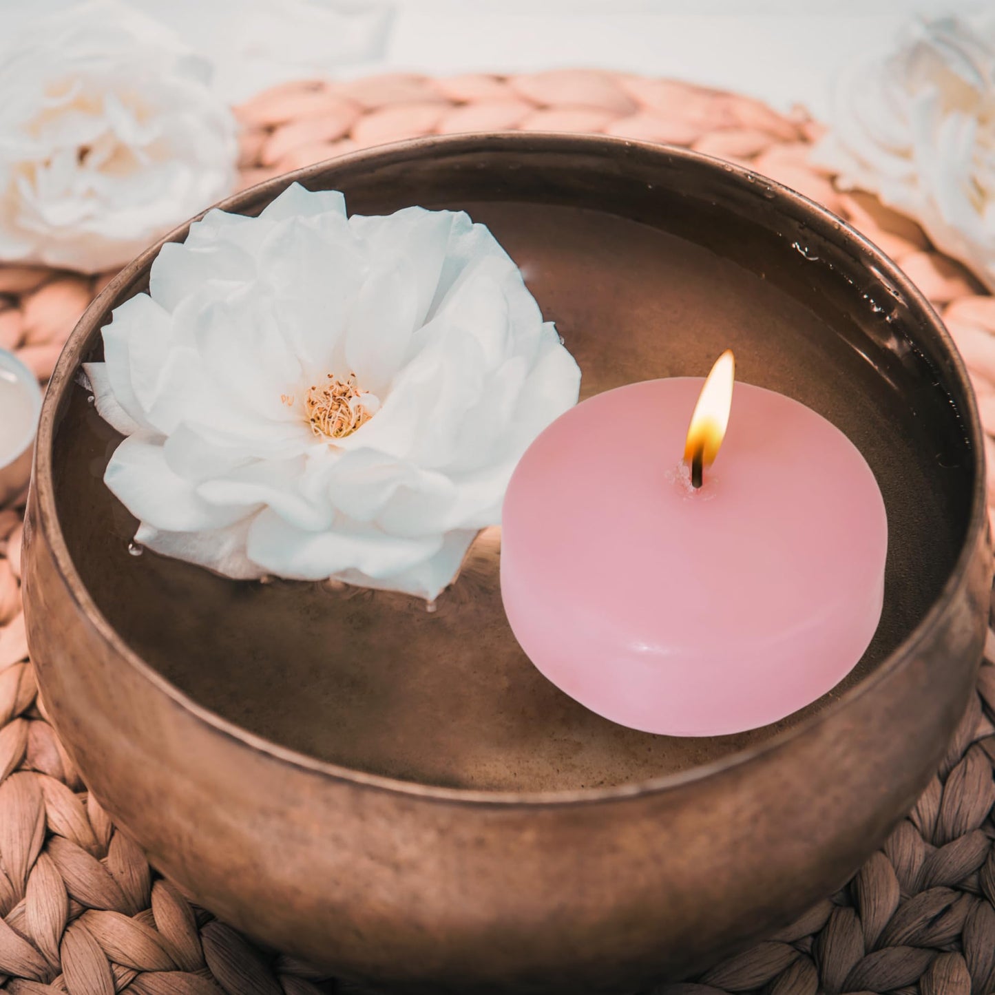 Axiom - Pink Floating Candles for centerpieces -2" Dripless and Smokeless Floating Candles with 5 Hours Burning Time for Wedding, Pool, Parties, Home Decor