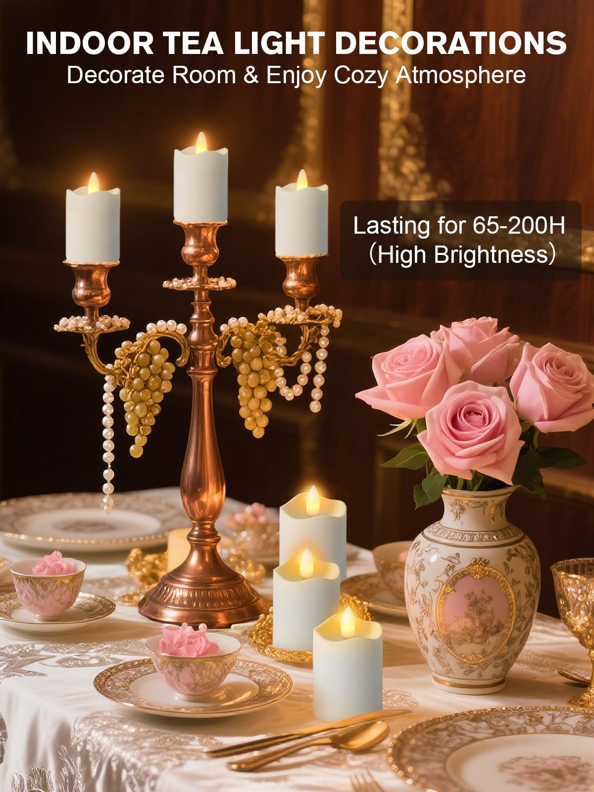 PIDZPOW Rechargeable Flameless Tea Lights Candles with Remote Timer, 8 Pack 1.5" x 2.6" LED Candles with USB Charging Base, Small Votive Candle Electric Fake Candle for Wedding Table Decor Dining