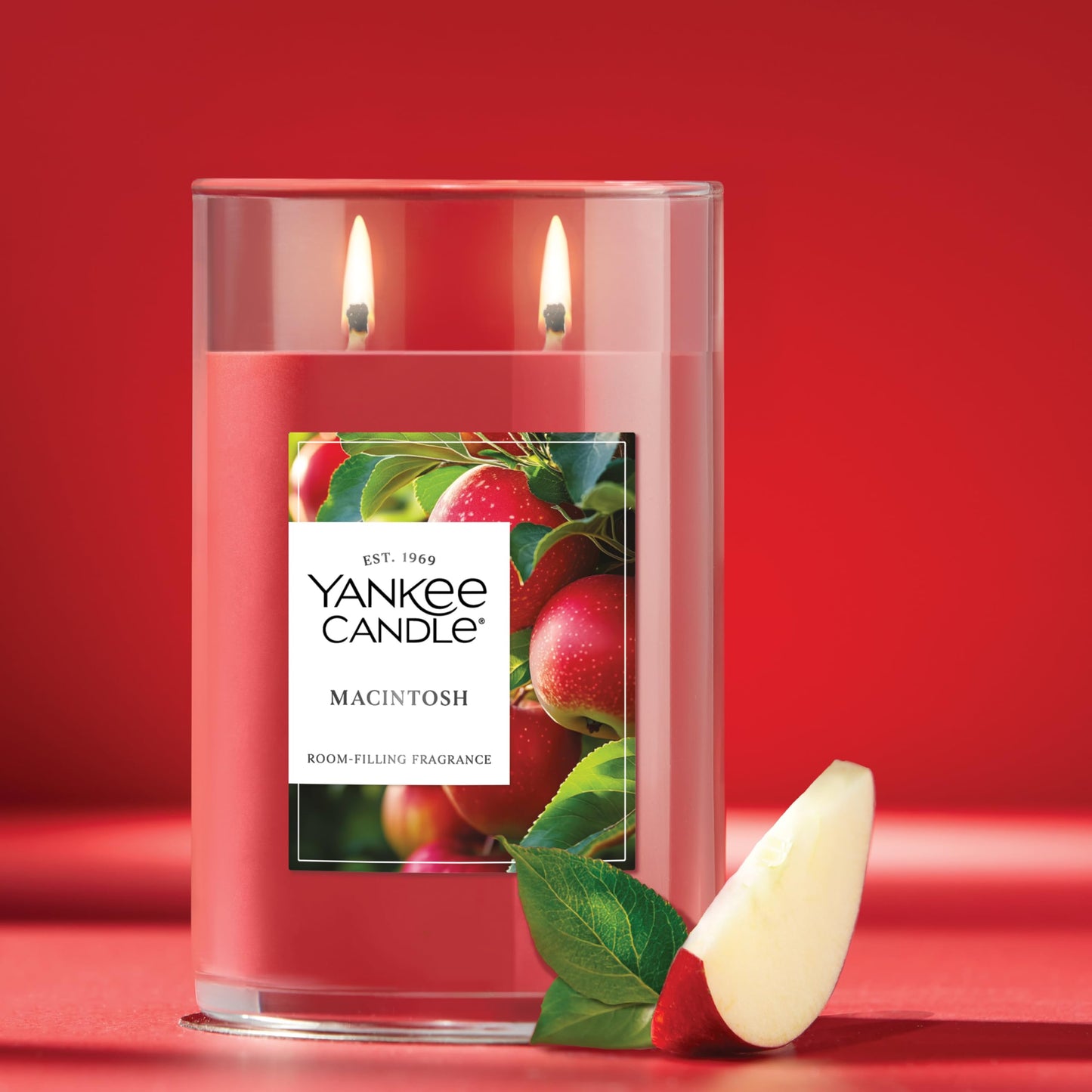 Yankee Candle, Macintosh Scented Candle, 20oz Classic 2-Wick Tumbler with up to 80 Hour Burn Time