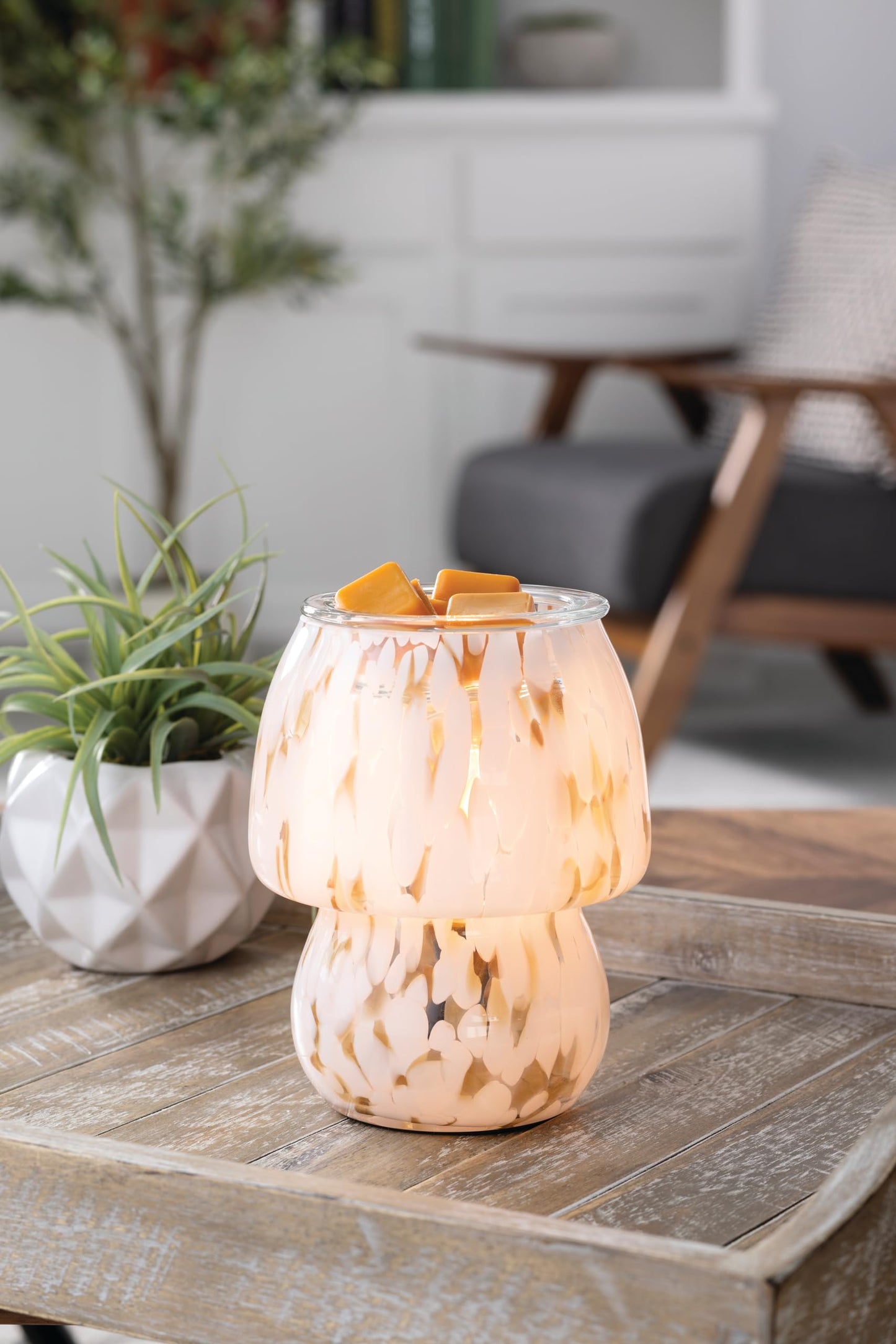 Candle Warmers ETC Art Glass Lamp Vintage Bulb Illumination Fragrance Warmer