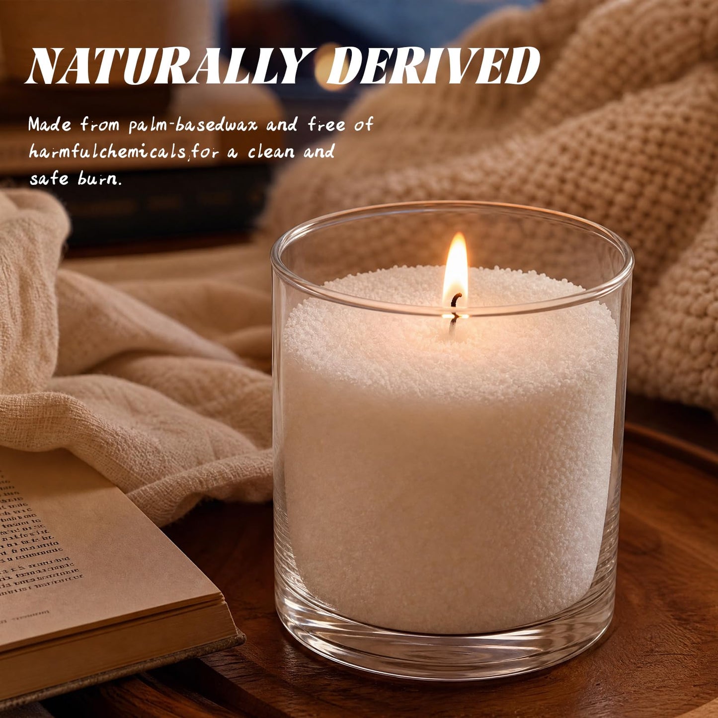 ENCANLIGHT Sand Candles with Wicks Sand Candle Kit-1Lb/16Oz Pearled Candle Sand for DIY Candles Reusable Pearled Candle with 10 Cotton Wicks