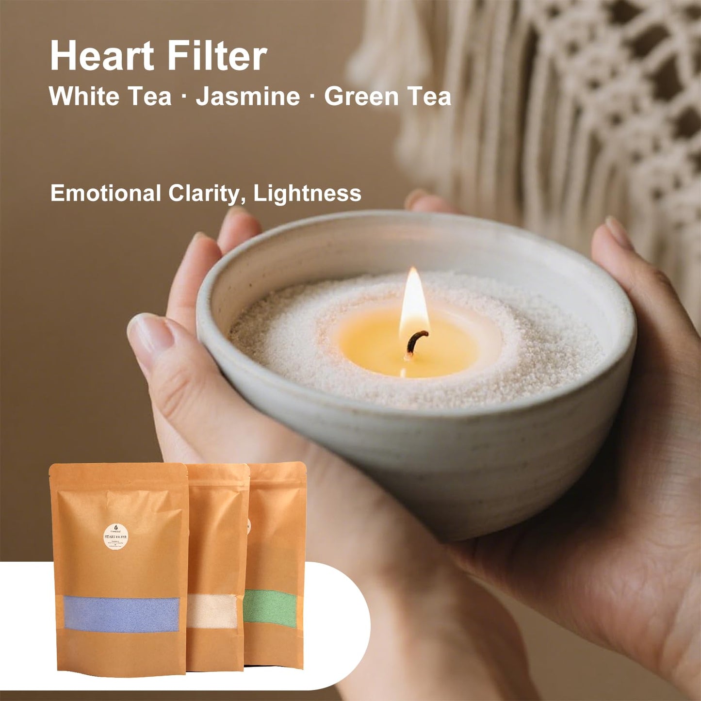 CandHeal Pearled Candle Sand Kit,3.3 lb Scented Candle Sand with Wicks,DIY Candle Making Kit