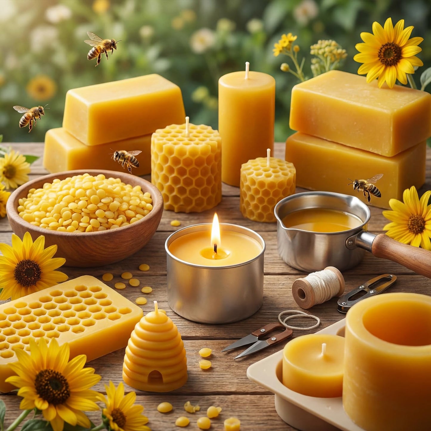 MTLEE 60 Packs Pure Beeswax Tealight Candles, Longer 6-7 Hour Extended Burn Time Natural Beeswax Tea Candle in Aluminum Cups Burn Evenly and Clean, Suitable for Home Decor, Air Purification, Fragrance