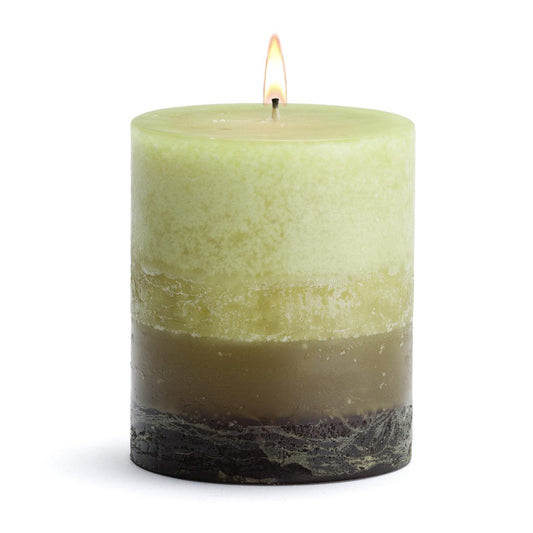3x3 Scented Pillar Candle – Lotus, Soft Floral & Clean Spa Fragrance, Clean Burn Decorative Pillar Candle for Home Décor, Relaxation & Gifting