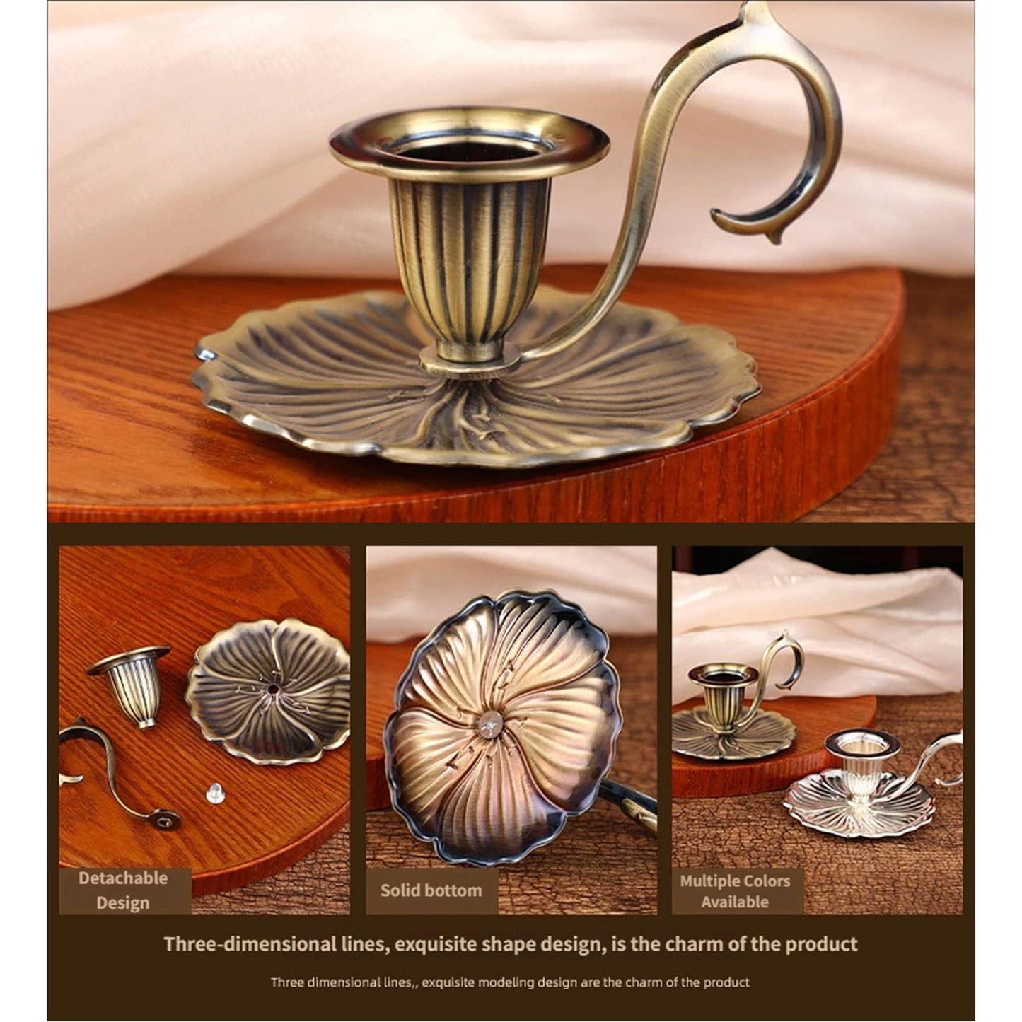 Retro Metal Taper Candlestick Holders for Wedding Christmas Table Centerpiece Decor Home Decors Centerpieces for Table