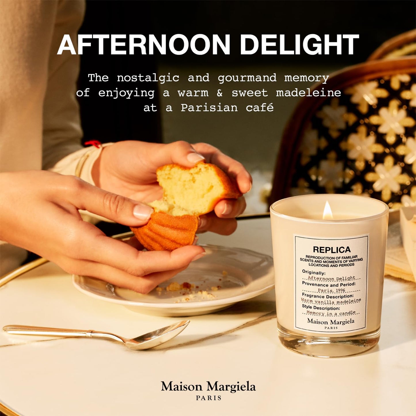 Maison Margiela - Replica - Afternoon Delight Scented Candle - Warm & Cozy Scent - With Vanilla & Sandalwood - 5.8 Oz
