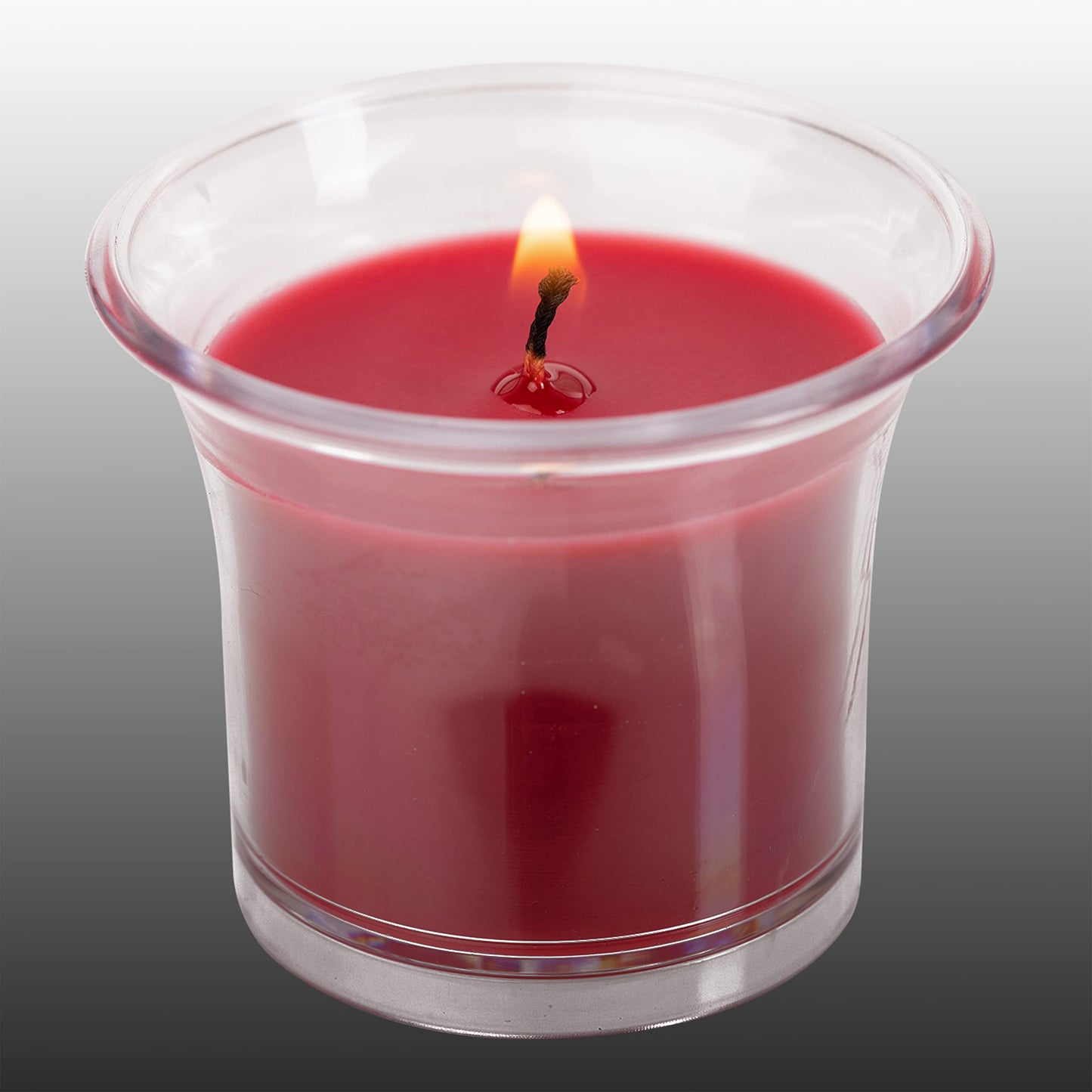 HYOOLA Clear Cup Scented Votive Candles - Baked Apple - 12 Hour Burn Time - 4 Pack - European Made