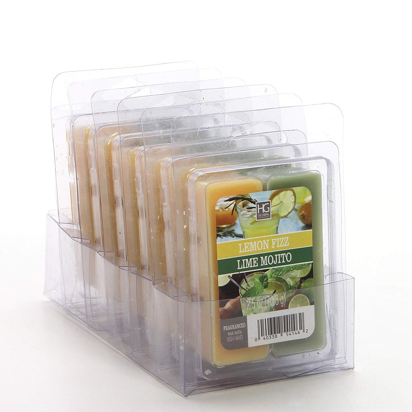 Hosley Set of 6 Dual Pack 2.5oz Lemon Fizz/Lime Mojito Scented Cubes for Warmers, Wax Melts Strong Scent, Hand Poured Wax Scents Melts for Spa and Meditation