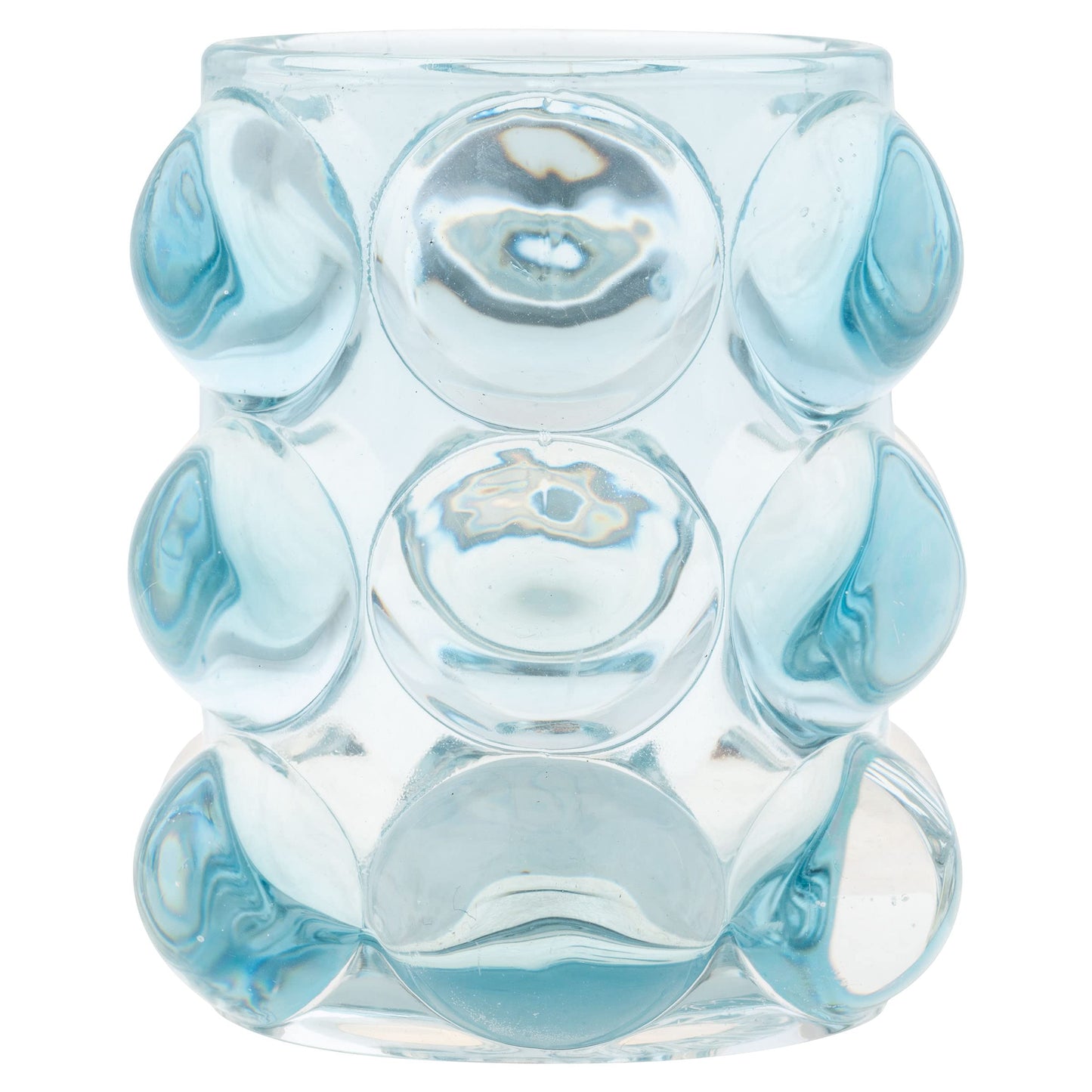 Karma, Lucia Hobnail Votive, Tea Lights Candle Holder, Glass Votive Candle Holders for Table Decorations, Baby Shower, Birthday Party, Weddings and Home Decor, Blue