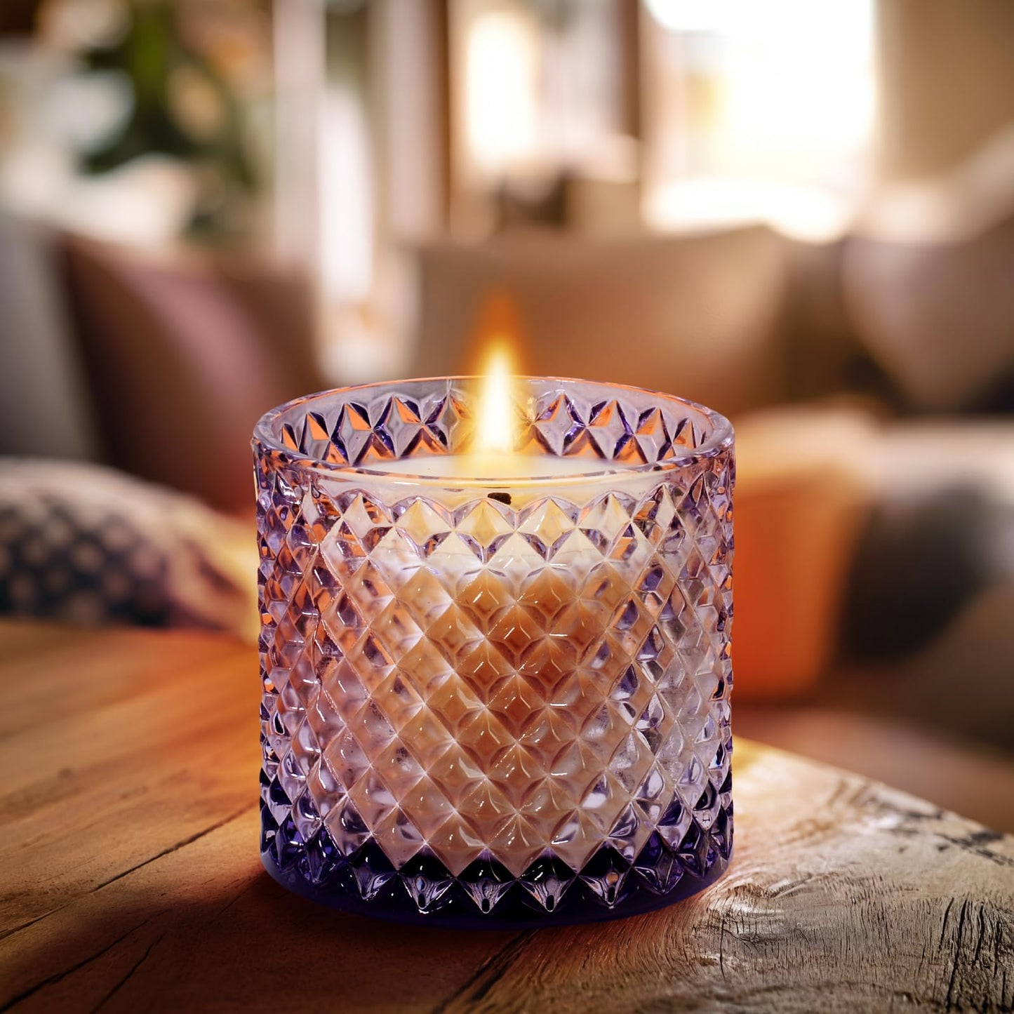 Lemon Vanilla Scented Candles, Citrus Large Jar Candle for Home Scented, Gifts for Women Men, Aromatherapy Candle, Natural Soy Wax Scented Candle for Relaxing & Calming,Home Fragrance Decor