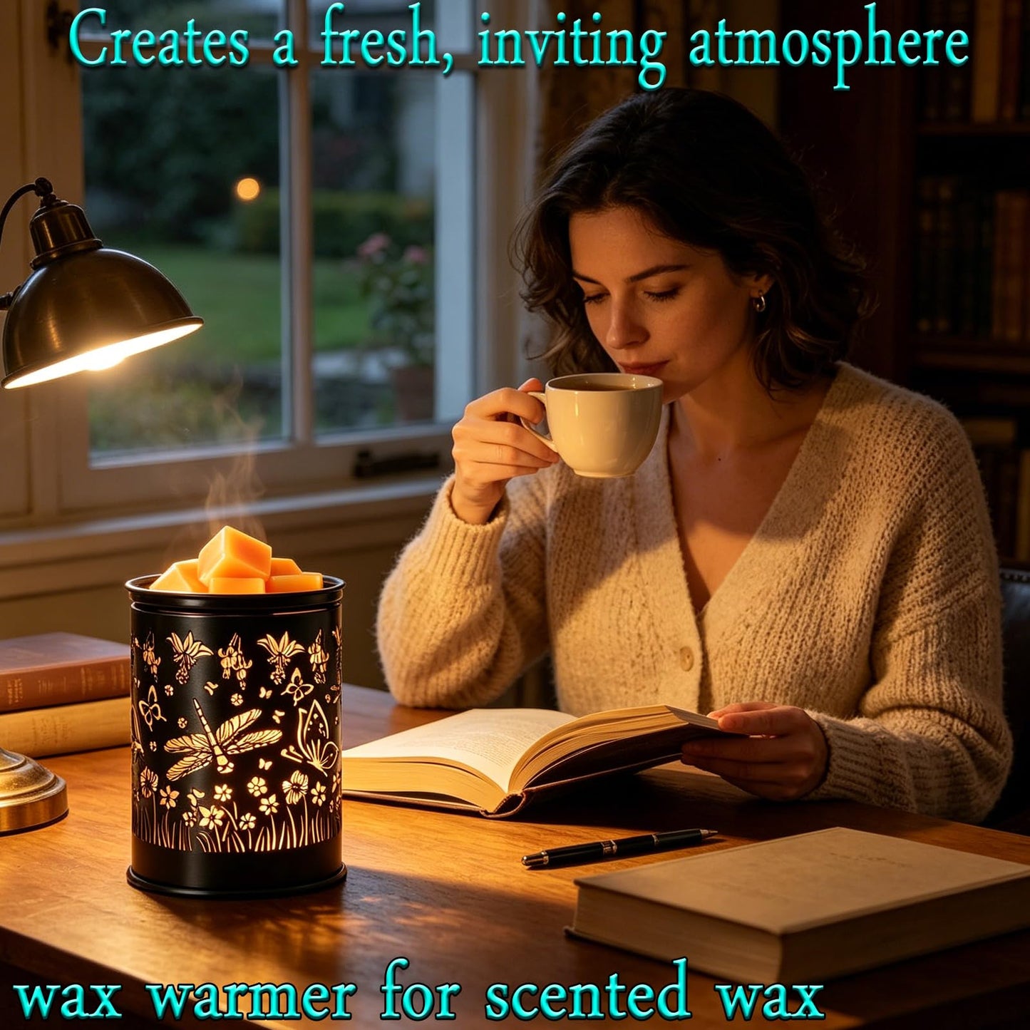 kaakuuki scentsy Wax Warmer for Scented Wax melt Warmer Wax Melter for Candle Making lamp Candle Warmer Plate Oil Burner for Home Decor and Gifts for Holiday(Dragonfly/Butterfly)