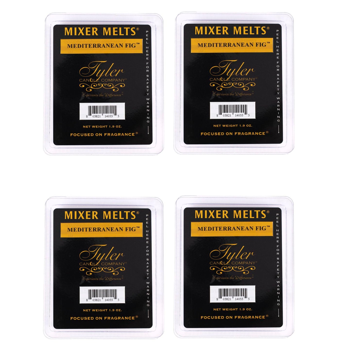 Tyler Candle Company Mediterranean FIG 1.9 Ounce Scented Mixer Wax Melt Cubes for Tart Burner, Pack of 4