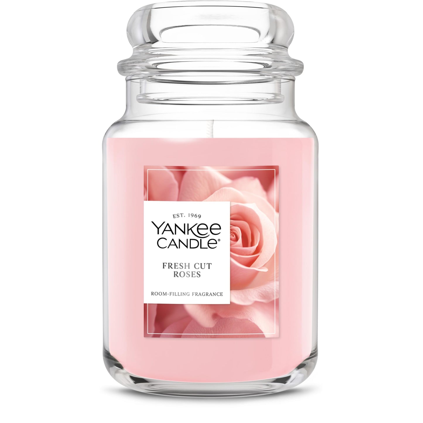 Yankee Candle Fresh Cut Roses Scented Candle, 22oz Large Jar with up to 150 Hour Burn Time, Giftable