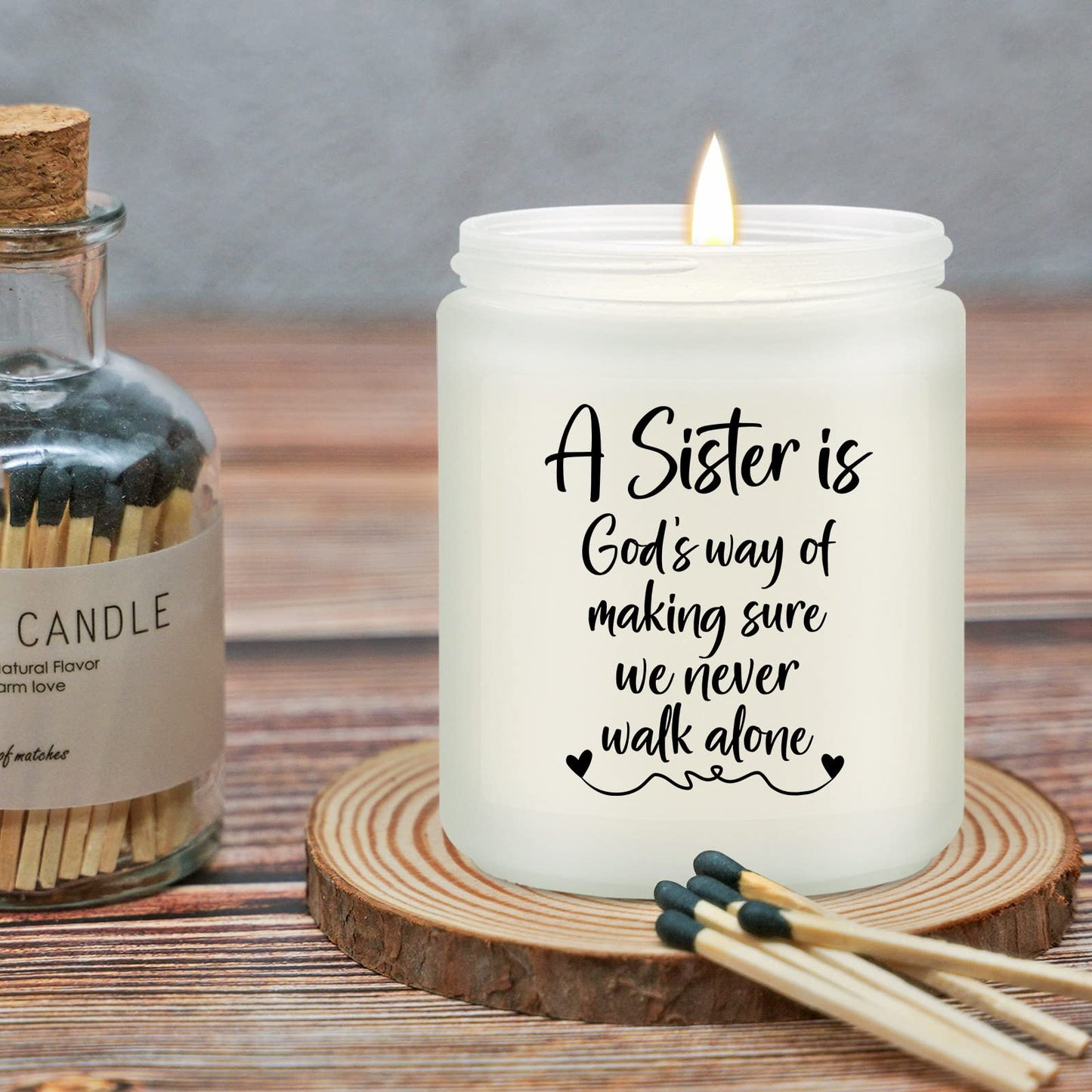 Maybeone Lavender Scented Candle - Sister Gift for Any Occasion - All Natural Soy Wax - 50 Hours Burn Time