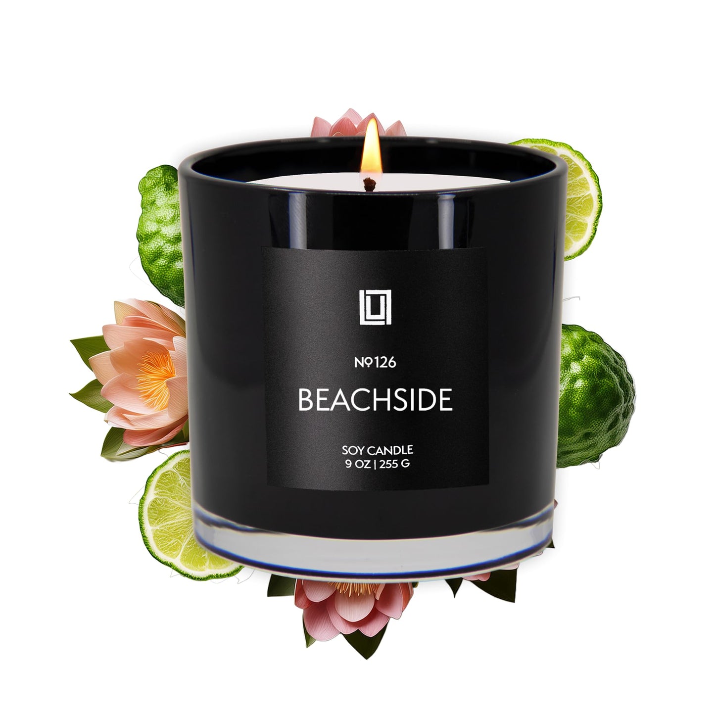 Lulu Candles | Beachside | Smells Fresh & Clean | Luxury Scented Soy Jar Candle | Hand Poured in The USA | Highly Scented Long Lasting (9 Oz.)