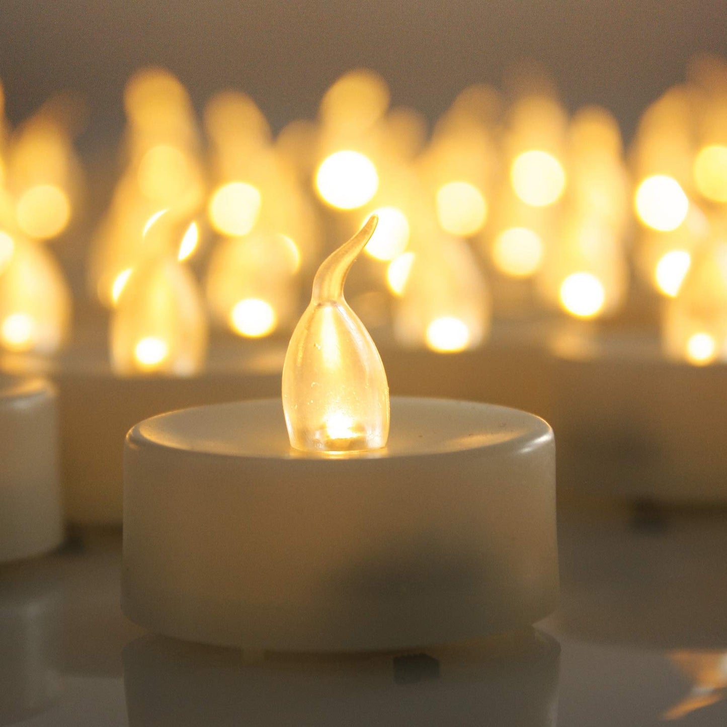 CANDLE CHOICE Battery Operated Flameless Tea Lights Realistic Flickering Electric LED Tealight Candles Set Wedding Party Halloween Christmas Decorations Table Centerpieces Batteries Included 12 Pack
