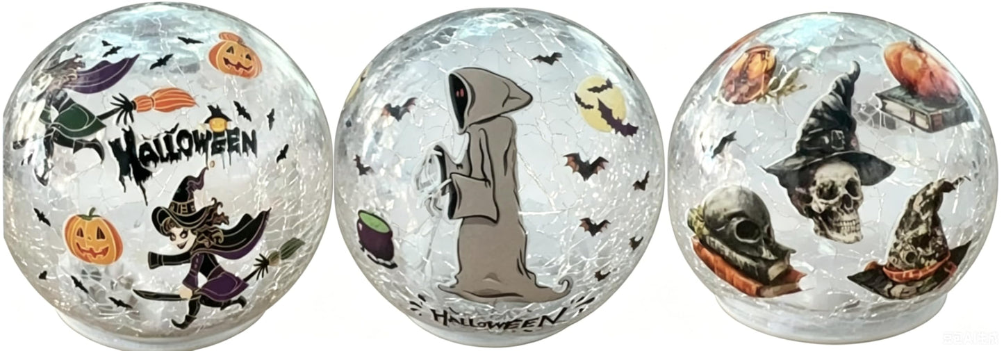 Liooty 3PCS Halloween Tabletop Decorative Lamp (Purple Witch)