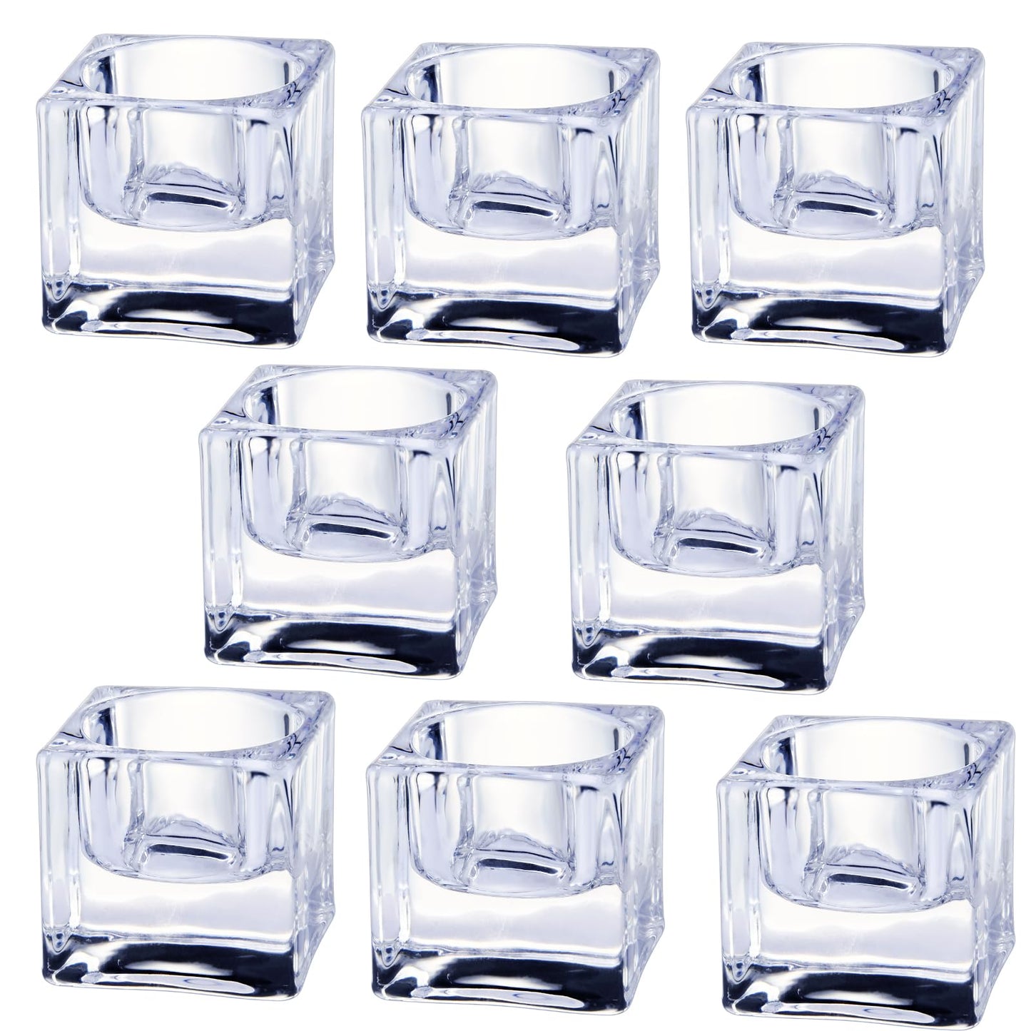 50 Candles +8 Glass Candle Holders
