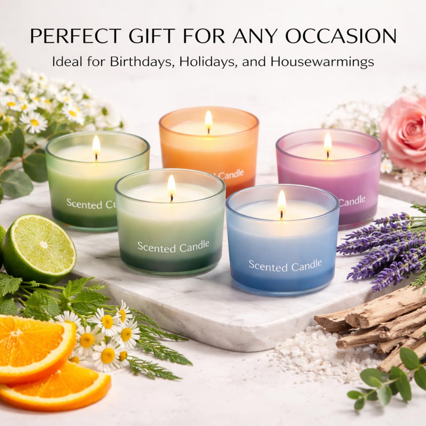 AXIONTEK Soy Wax Candle Gift Set – Premium Holiday Scents for Relaxation & Festive Ambience – Long-Lasting, Clean Burn Aromatherapy Candles – Perfect Christmas, Gift for Aromatherapy Lovers