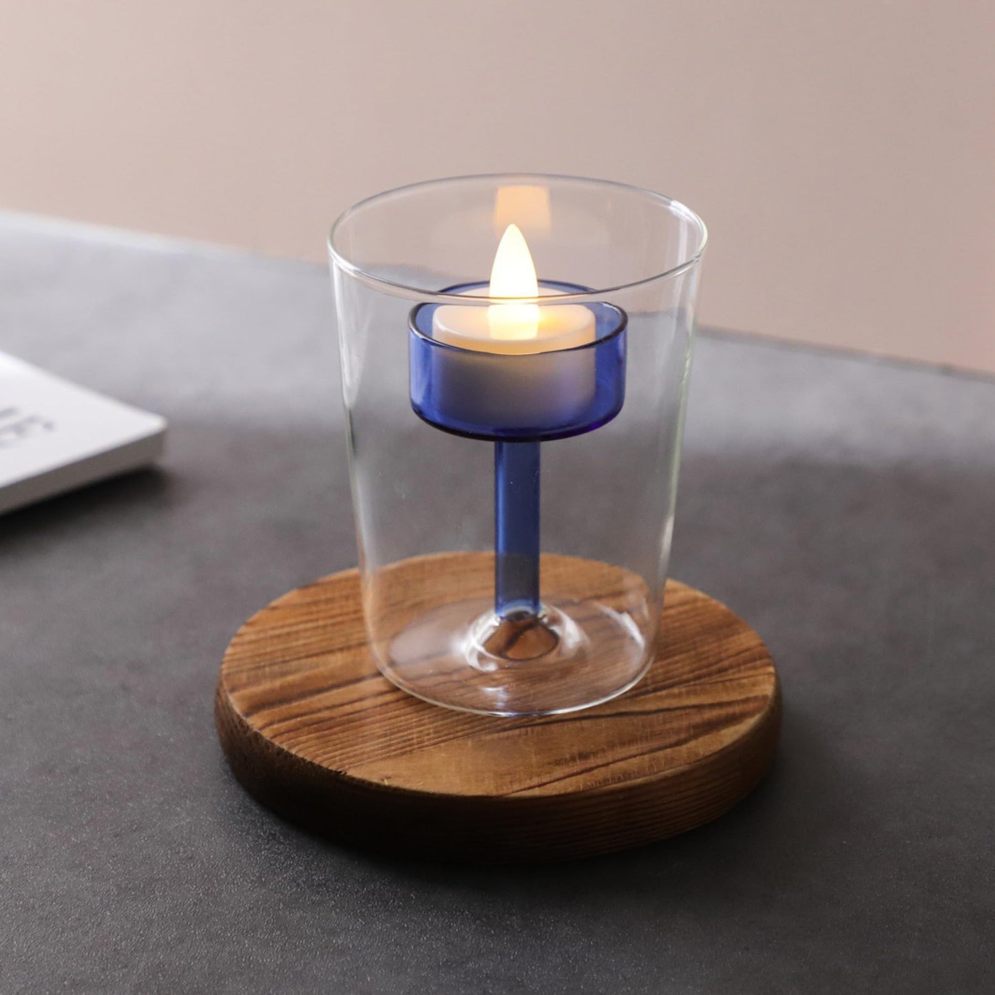 Maimeili Glass Candle Holder Hurricane Crystal Decorative Candle Fits Standard Tealight for Table Wedding Dinning Centerpieces Party Supplies Home Decor