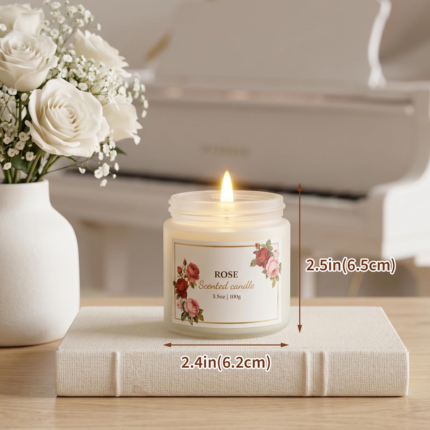 Aeraroma Scented Candles for Women, Floral Soy Candles for Home Scented, 6 Pack Relaxing Candles for Women Stress Relief, Aromatherapy Candles Gifts for Woman Birthday Anniversary Bath Yoga