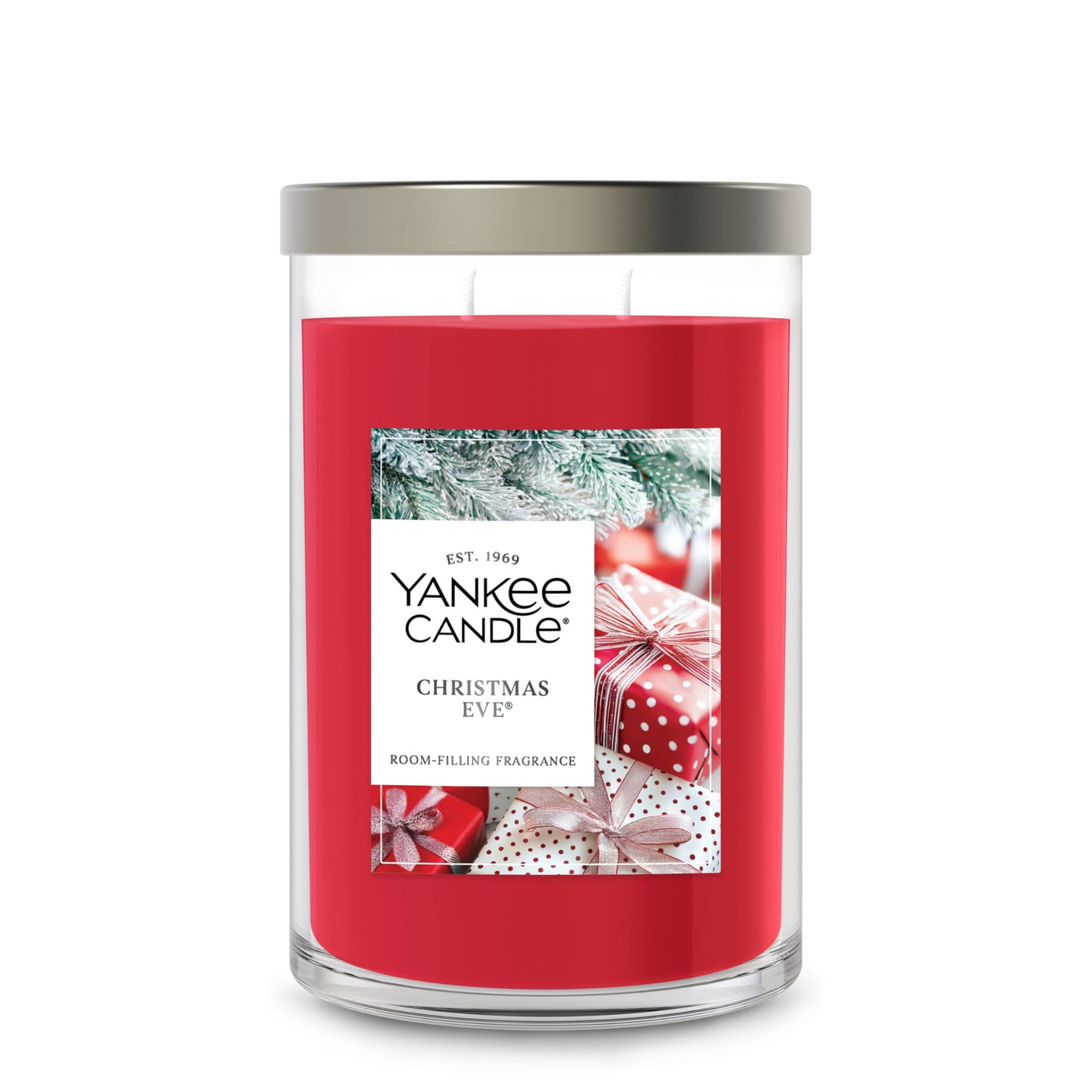 Yankee Candle Large Tumbler Scented Candle with up to 80 Hour Burn Time, Premium Plant Wax Blend for Consistent Burn, 20 oz Tumbler Candle with Room Filling Fragrance, Christmas Eve