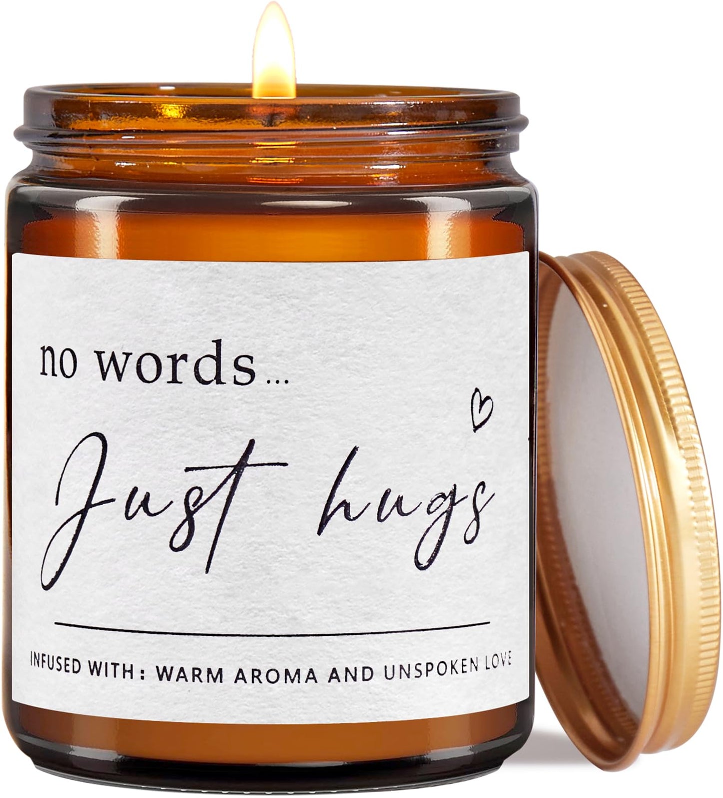 Sympathy Gifts for Loss of Loved One - No Words,Just Hugs Candle,Bereavement Gift, Condolence Gift