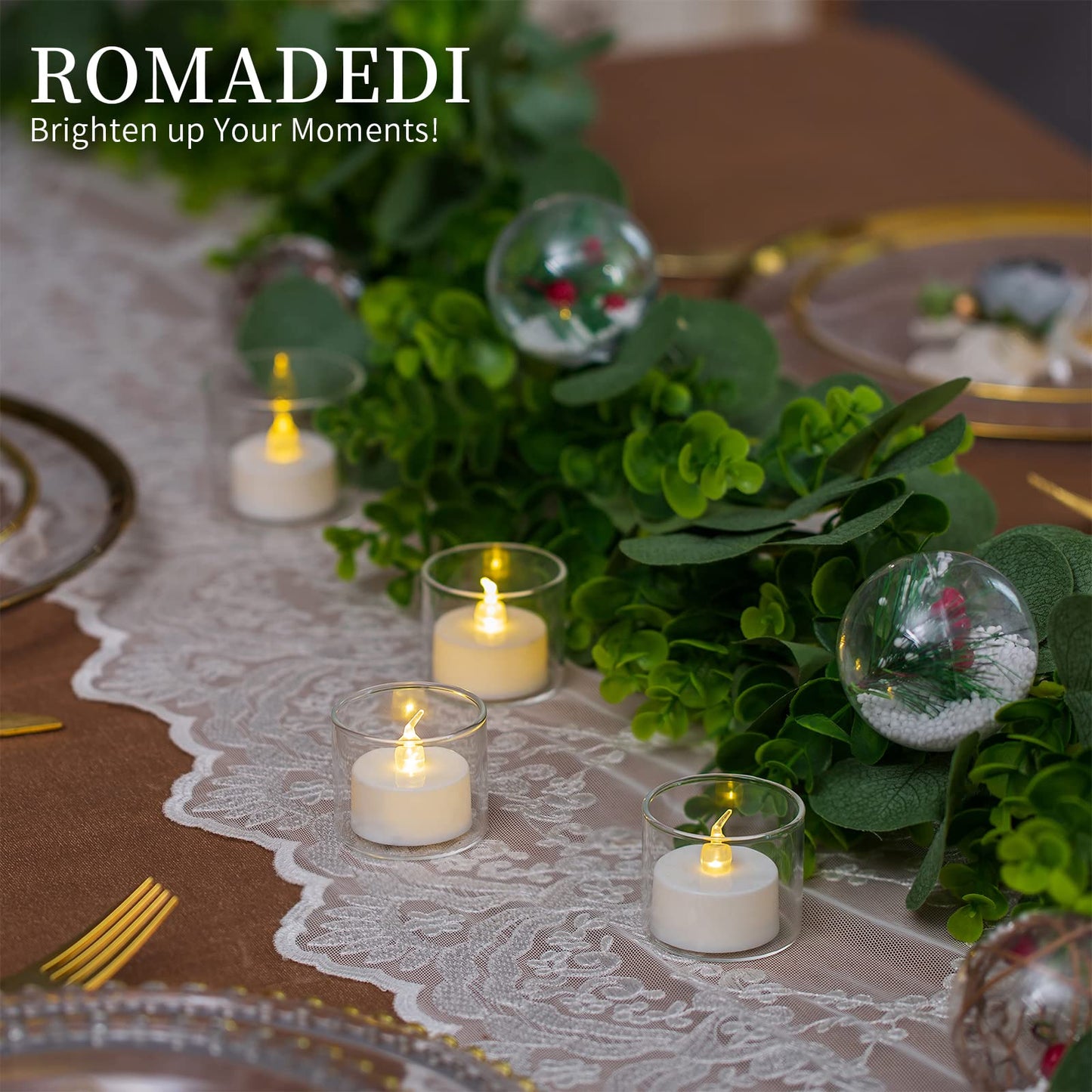 Wedding Votive Tea Light Holders - Mini Clear Glass Tealight Candle Holder as Candlelit Dinner Party Events Birthday Reception Centerpiece Decor Accessories, 20+Extra 4