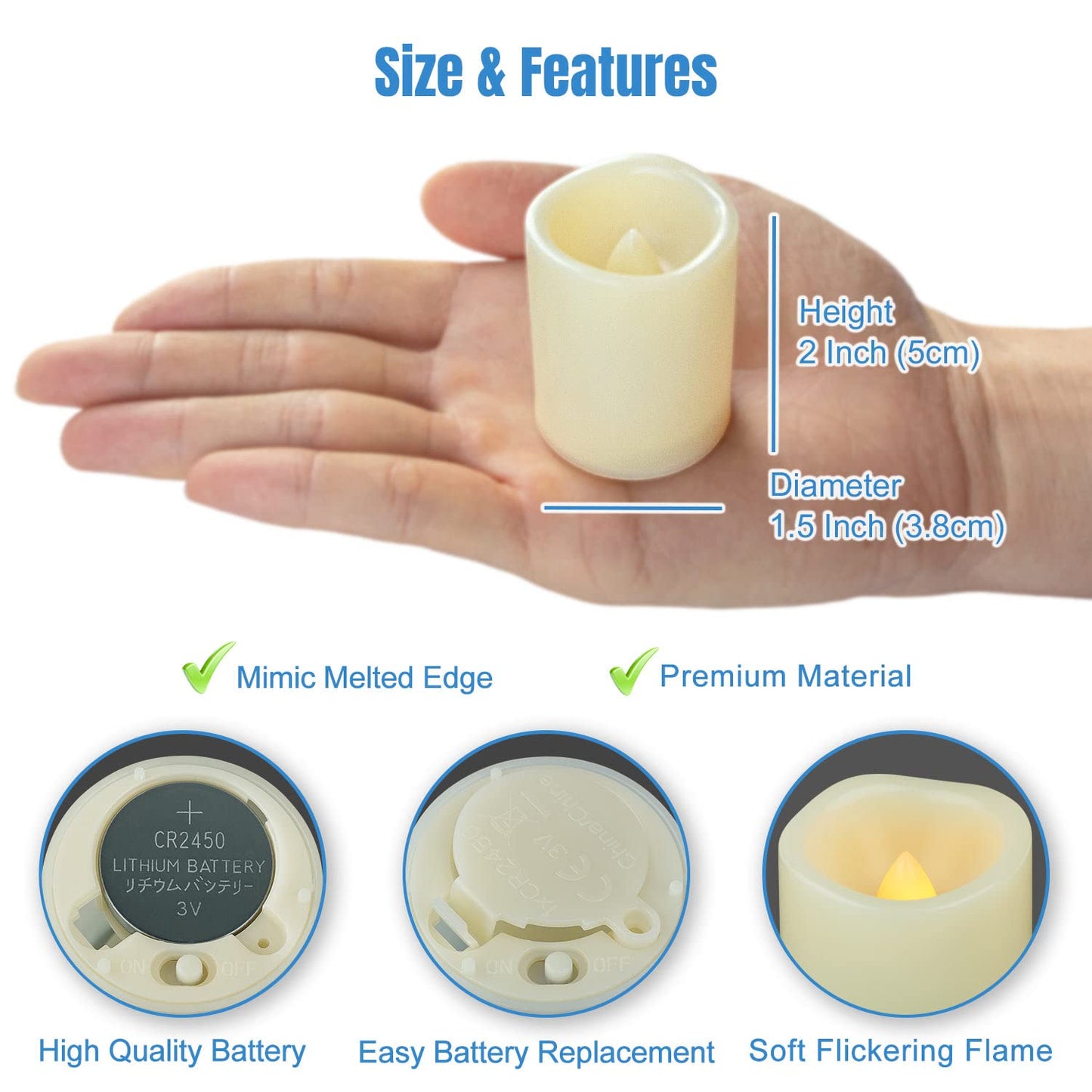 Flameless Votive Candles with Remote Control and Timer Bulk Set of 10 Tealight Candles/Realistic Outdoor Flickering Battery Operated LED Tea Lights (Batteries Included) 200Hours