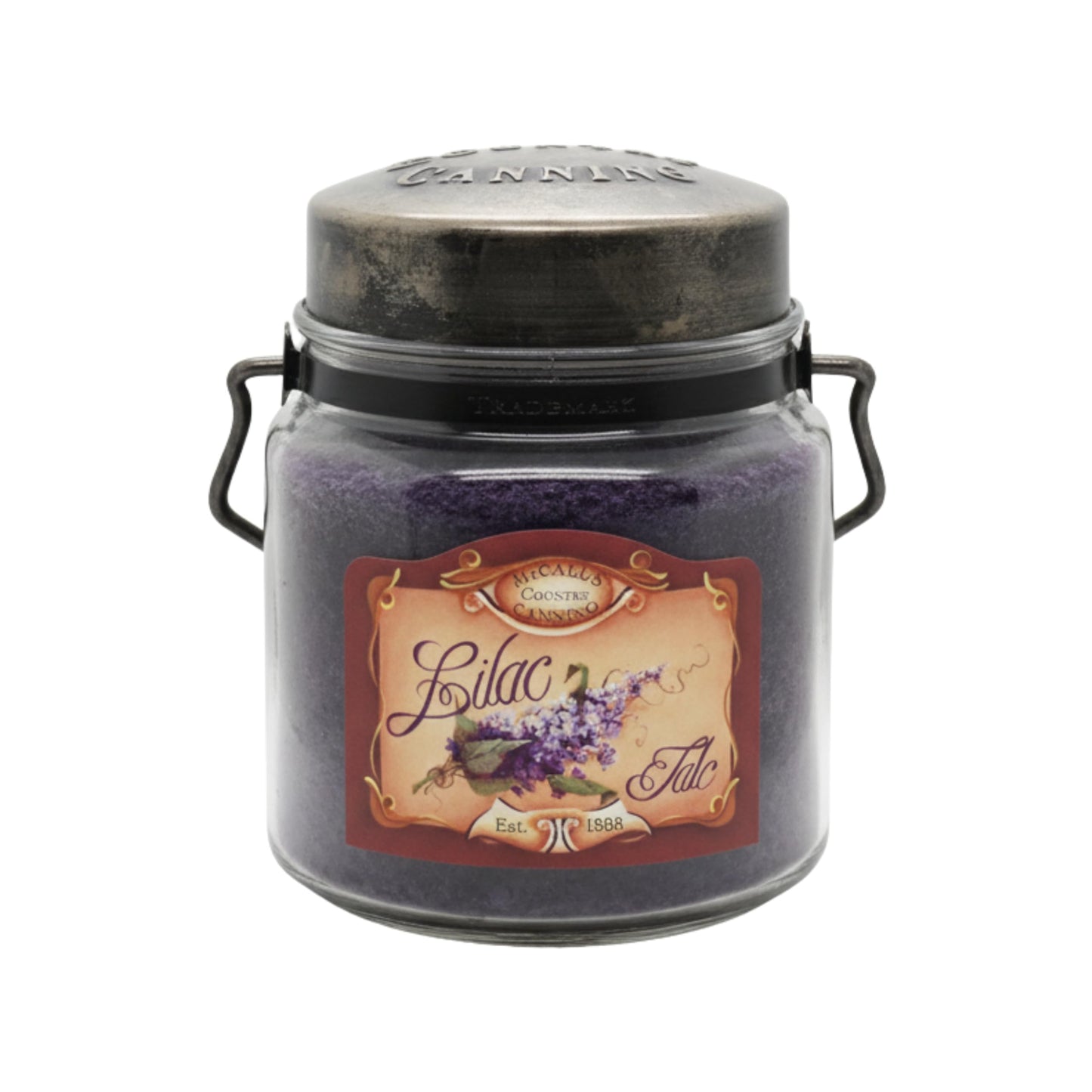 McCall’s Candles | Lilac | 16 oz Scented Candle | USA-Poured | Vintage Rustic Jar with Carrying Handle | Delicate Spring Blossom Fragrance