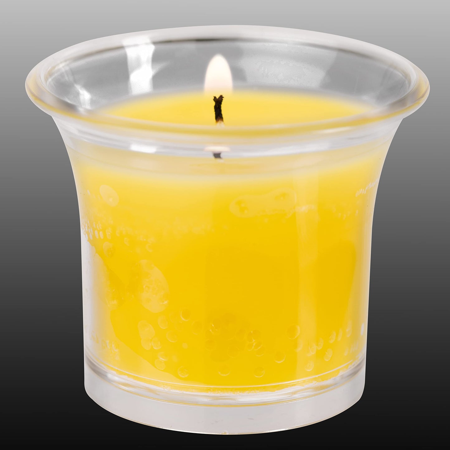 HYOOLA Clear Cup Scented Votive Candles - Vanilla - 12 Hour Burn Time - 4 Pack - European Made