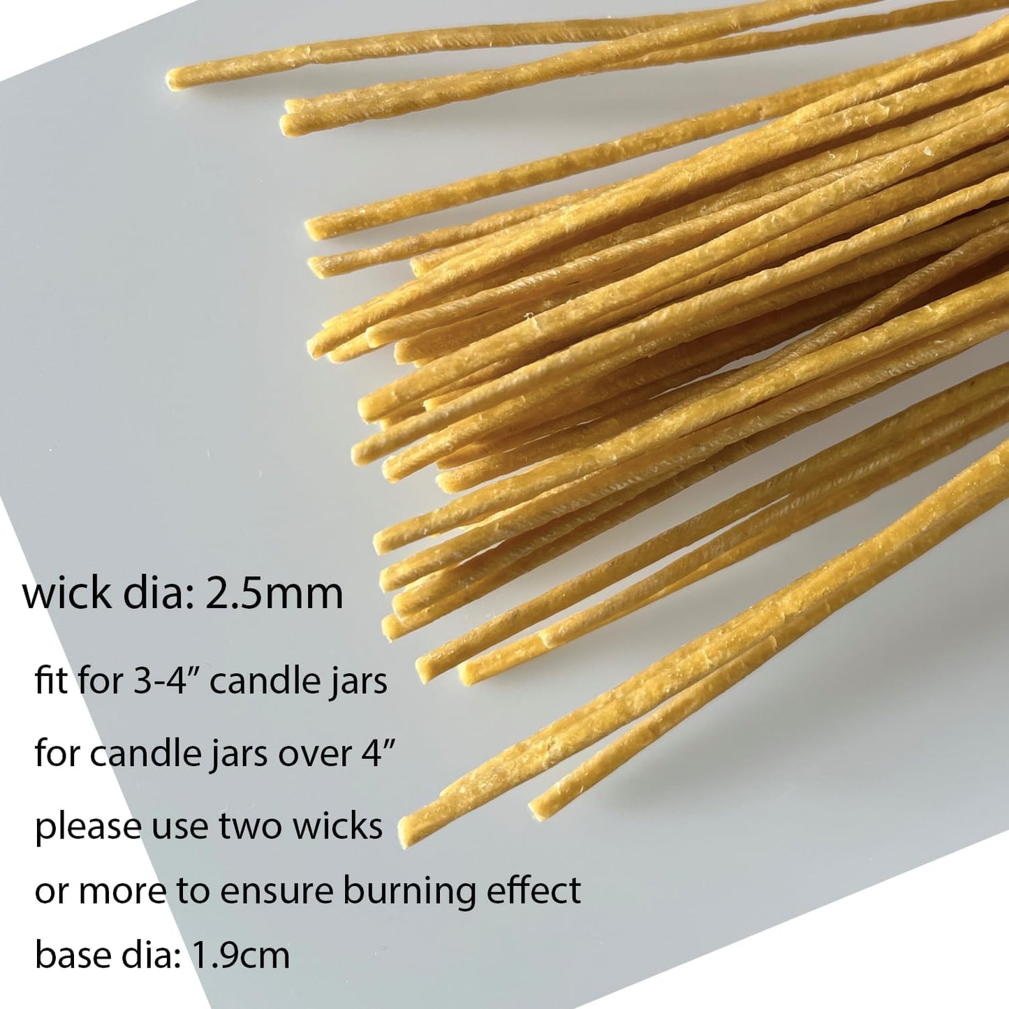 Hemp Wicks 100 pcs 8 inch Organic Beeswax Candle Wicks for Candle Making