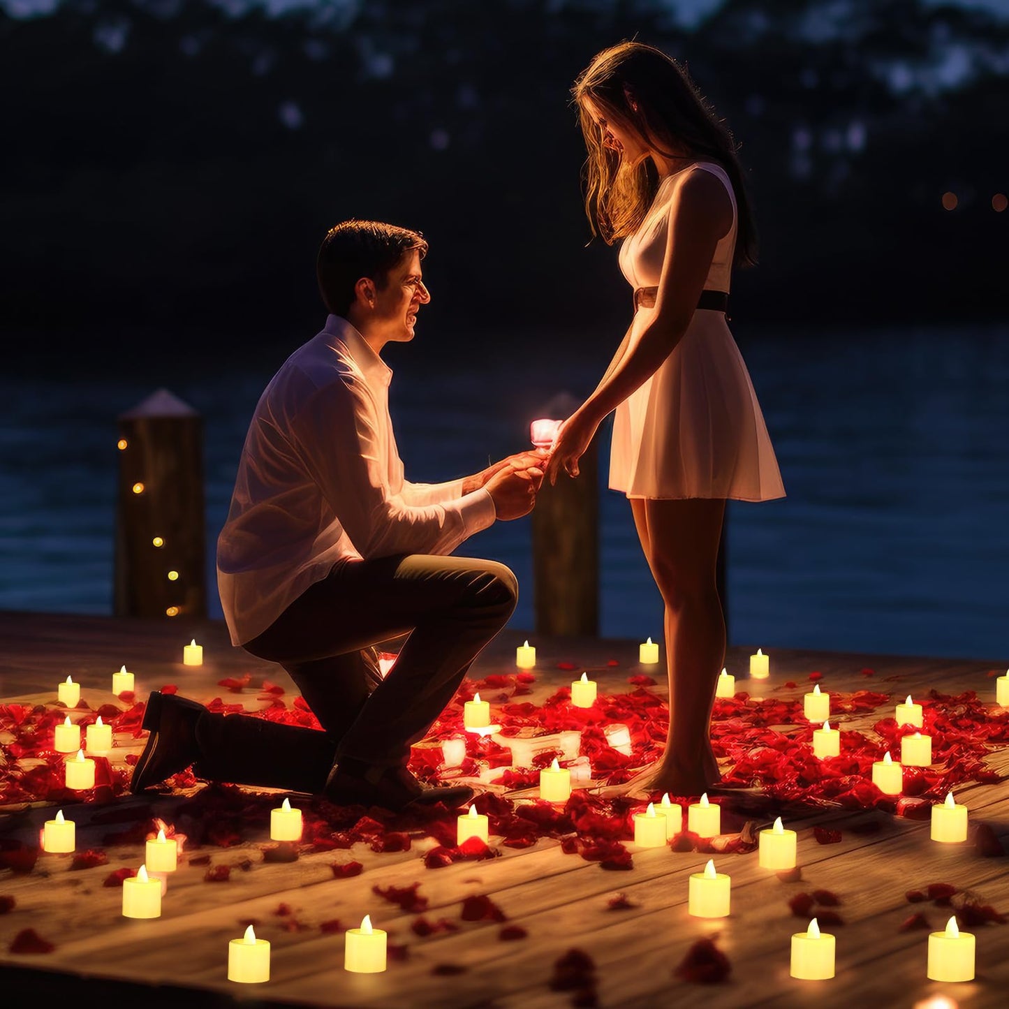 Coume 72 Pack Flameless Tea Light Candle Wedding Flameless Flickering LED Battery Operated Candle for Sweetest Day Anniversary Romantic Night Honeymoon Table Decor(Warmer)
