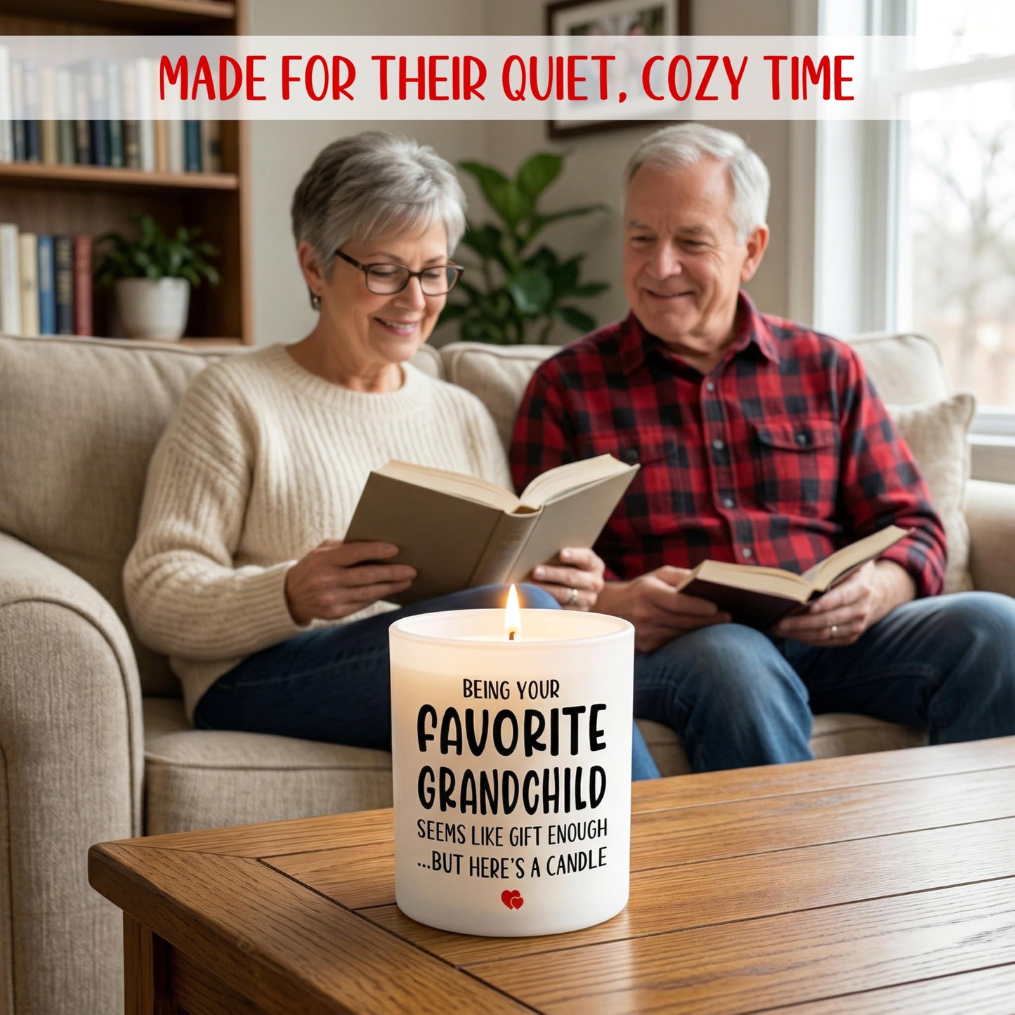 TEEZWONDER Grandma Mothers Day Gift from Granddaughter Grandson Grandkids – Scented Candle Vanilla Lavender 10oz – Mothers Day Fathers Day Birthday Gifts for Grandma Papa Grammy Mimi Nana Grandpa