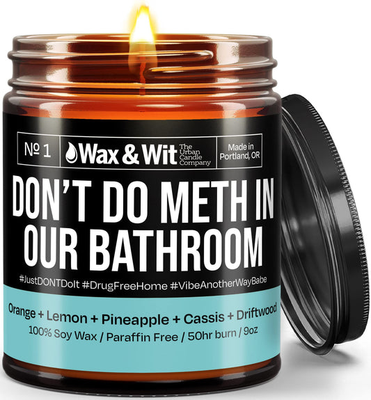 Wax & Wit Funny Soy Candle Gift for Women - Humorous, Aromatherapy Soy Wax Candle, Ideal for Housewarming, Coworker, Birthday – Pineapple, Cassis, Driftwood - 9oz