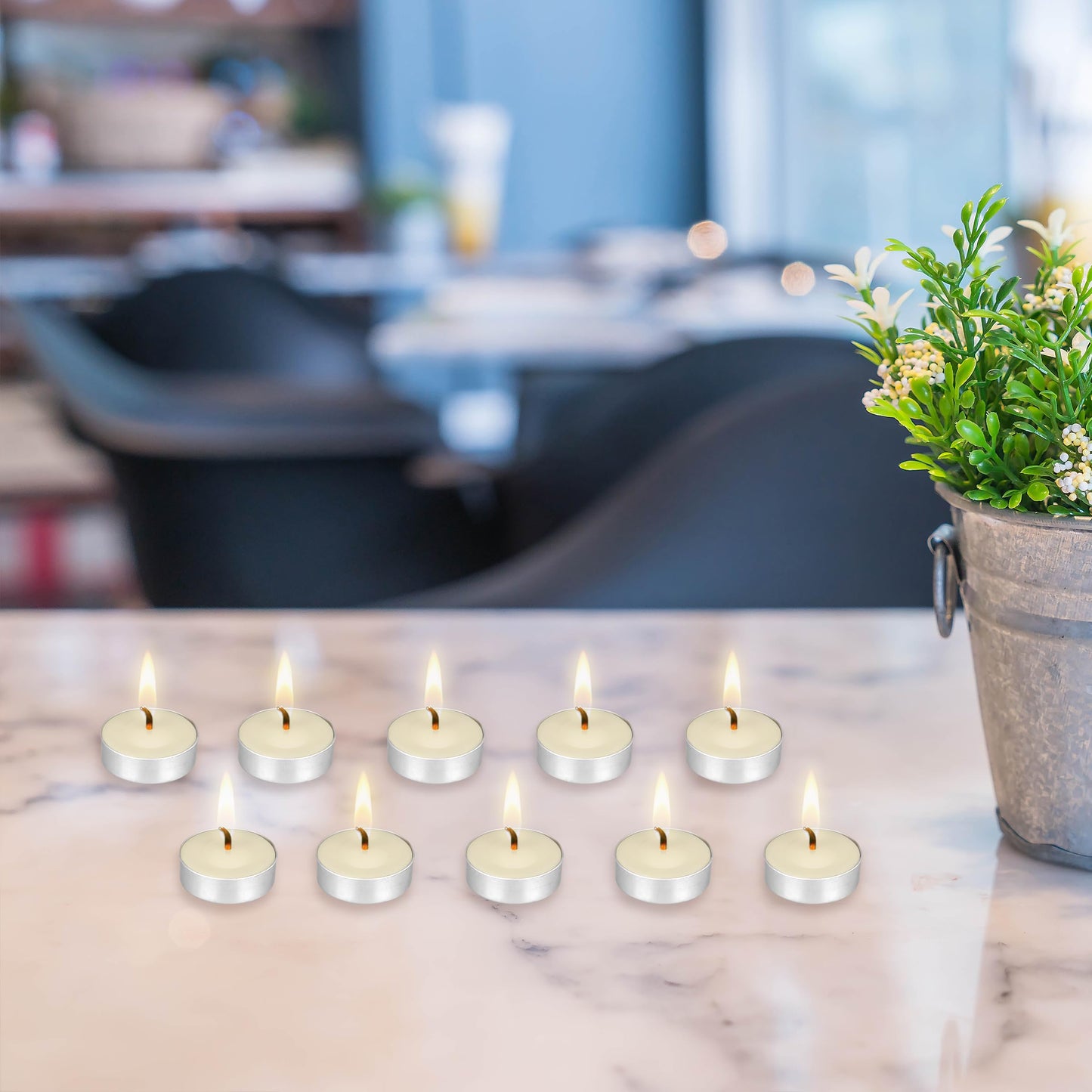 Mega Candles 100 pcs Unscented Ivory Tea Lights Candles, Pressed Wax Candle 3.5 Hour Burn Time, Home Décor, Wedding Receptions, Occasions, Festivities, Events, Meditations, Spa, Prayers, Vigil