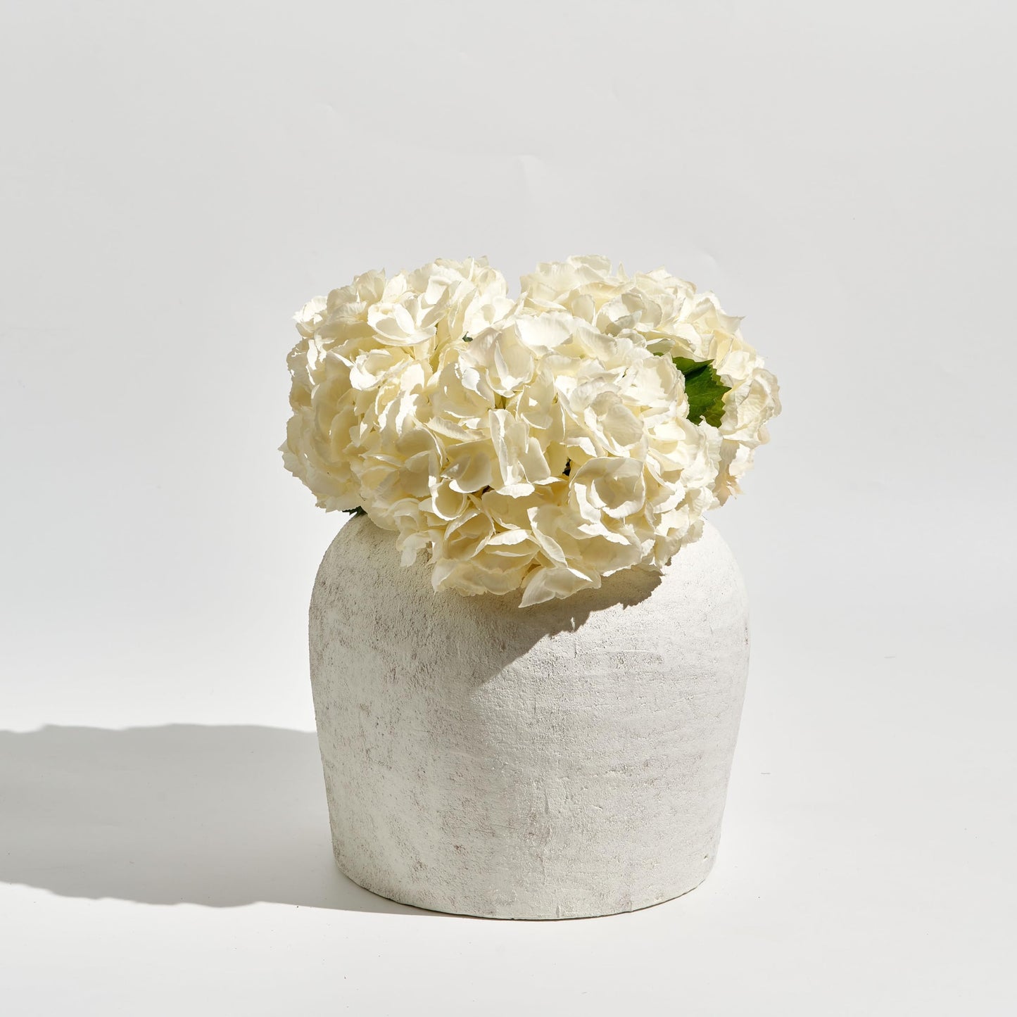 LB2 White Ceramic Large Vase, 11" Tall Zen Style, Terra Cotta Pitcher, Distressed Farmhouse Decor, Pottery Decorative Flower for Home Decor (B - White 11")