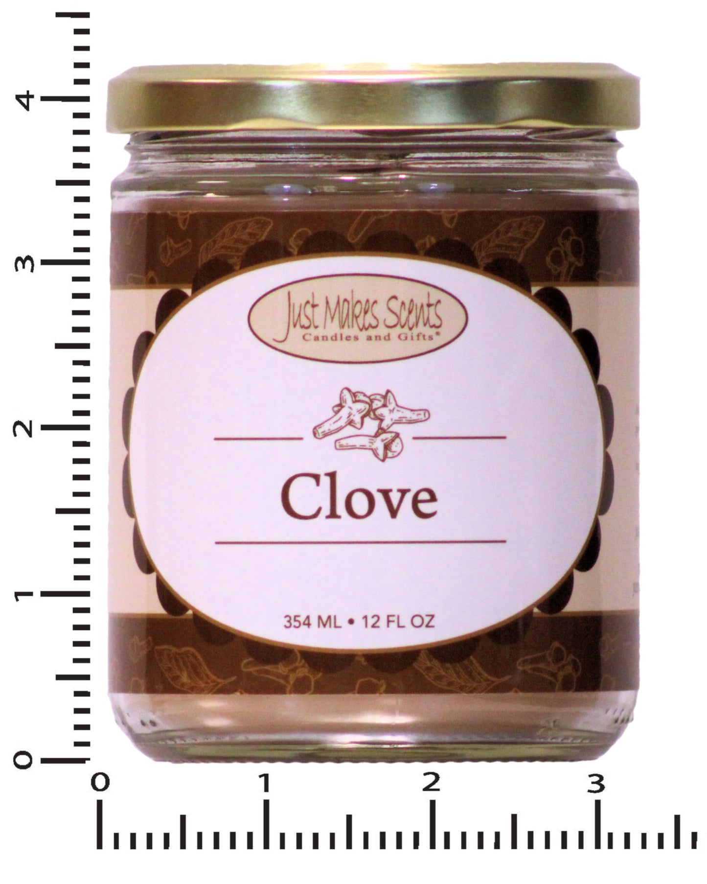 Clove Scented Candle | Warm and Spicy Ground Cloves | Hand Poured in The USA by Just Makes Scents (12 oz)