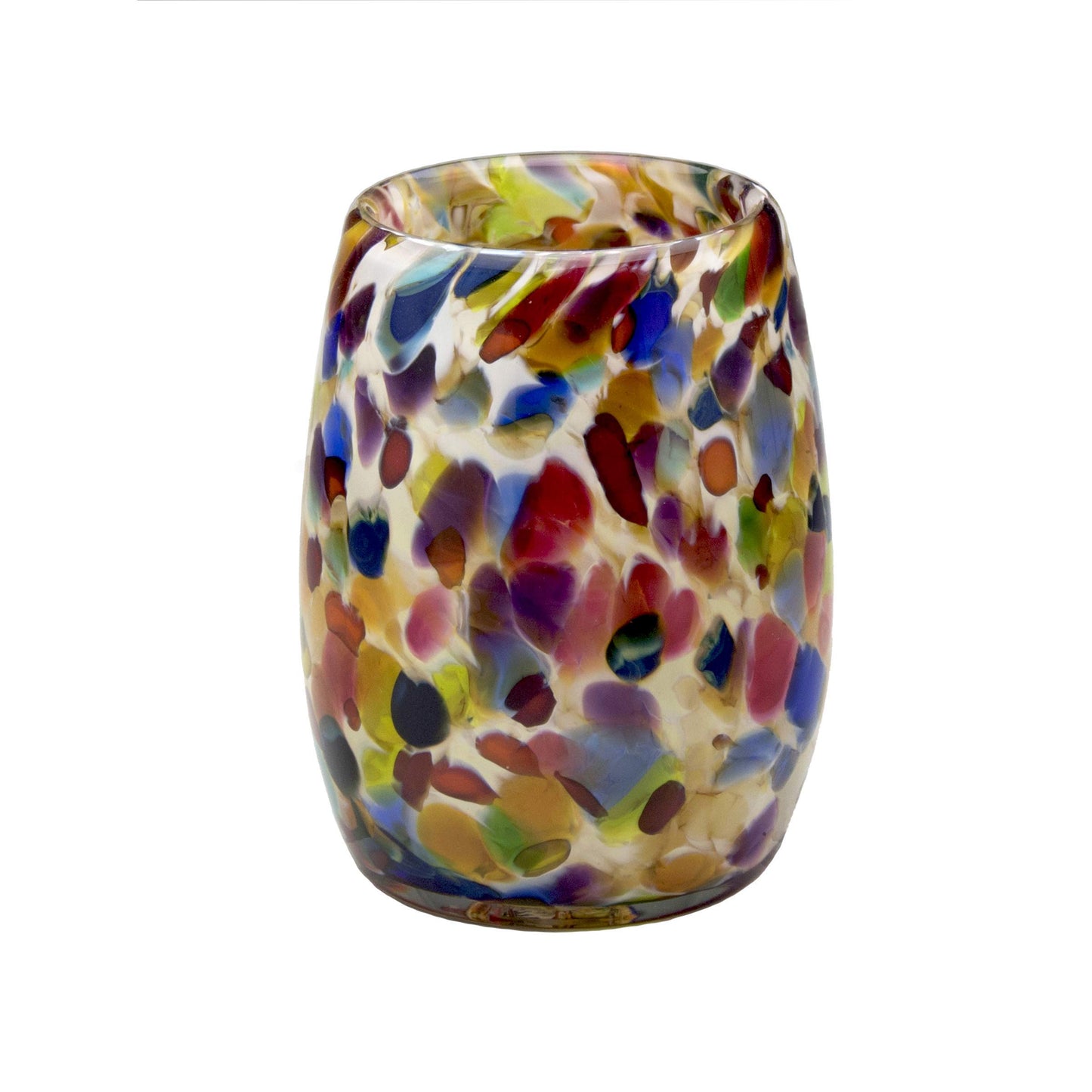 Totally Blown Glassworks Votive Candle Holder, Tea-Light, Handmade Blown Glass, Accent Vase, Centerpiece, Home Decor, Artist Dehanna Jones, Seattle, WA. (Tan MM Jewels in the Sand)