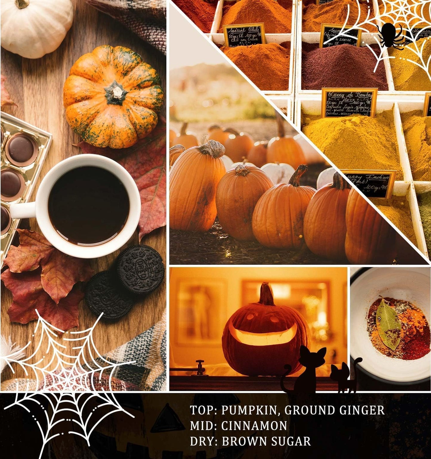 Halloween Decor Indoor-Halloween Gifts Candles for Women with LED Pumpkin Face,Fall Candles with Pumpkin Spice Scent Over 40 Hours of Burn Time, Gift for Home Fall Decorations Indoor, 100% Soy Wax