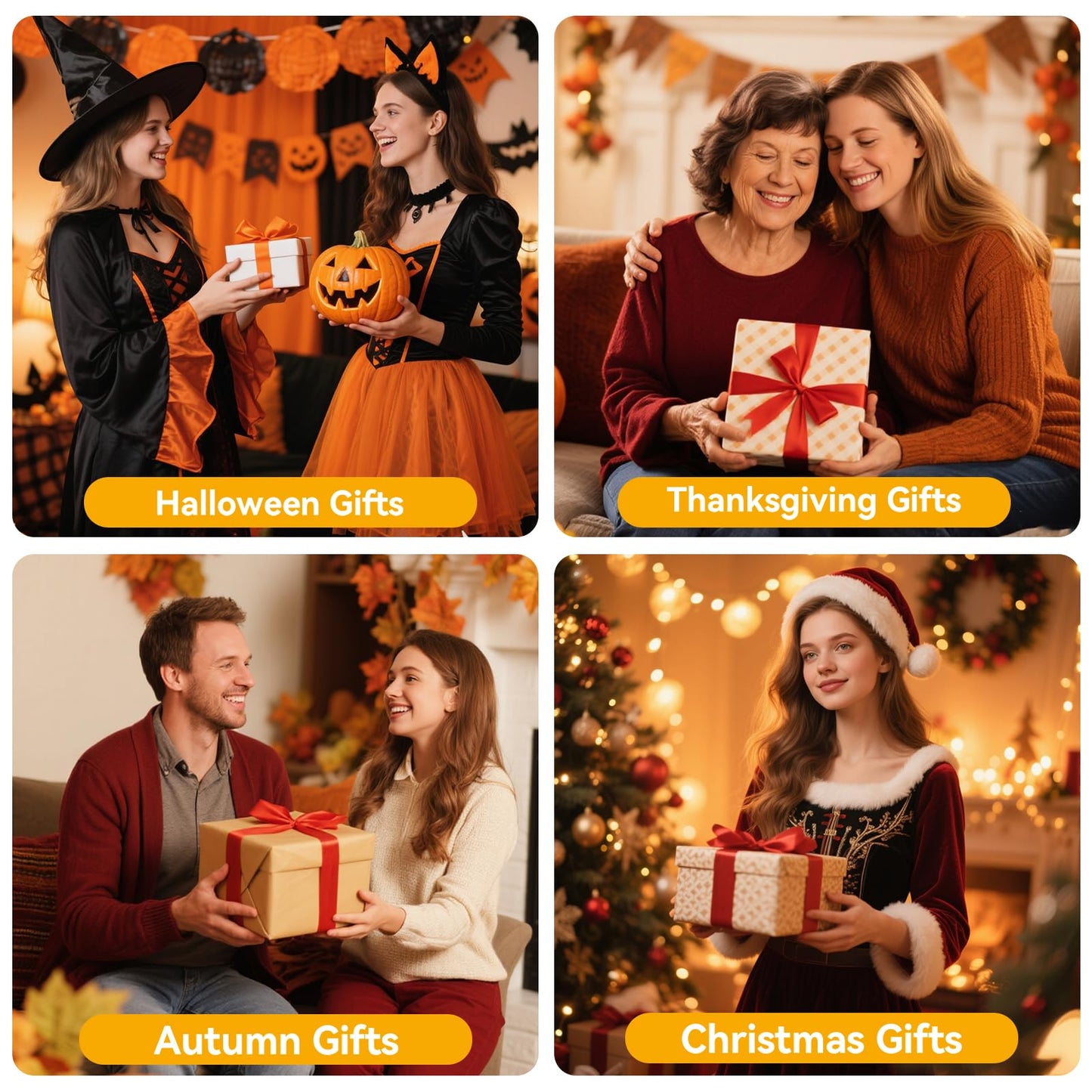 Flameless Candles Lights,Set of 3 Maple Leaf Flickering LED Candles with Remote & Timer, Dimmable LED Pillar Candles Battery Operated, Electric Candles for Thanksgiving Halloween Fall Harvest Decor