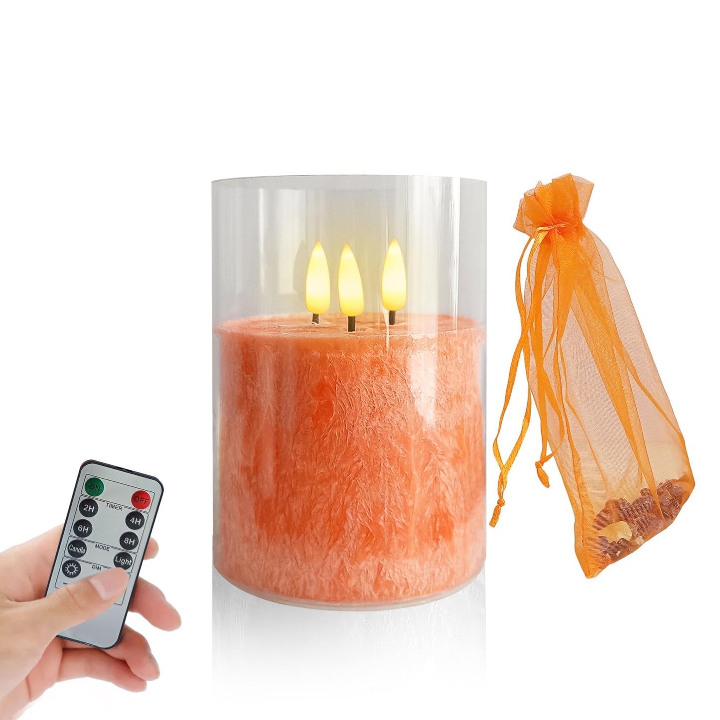 DEVSYWAX LED Candles Flameless Pillar Candles